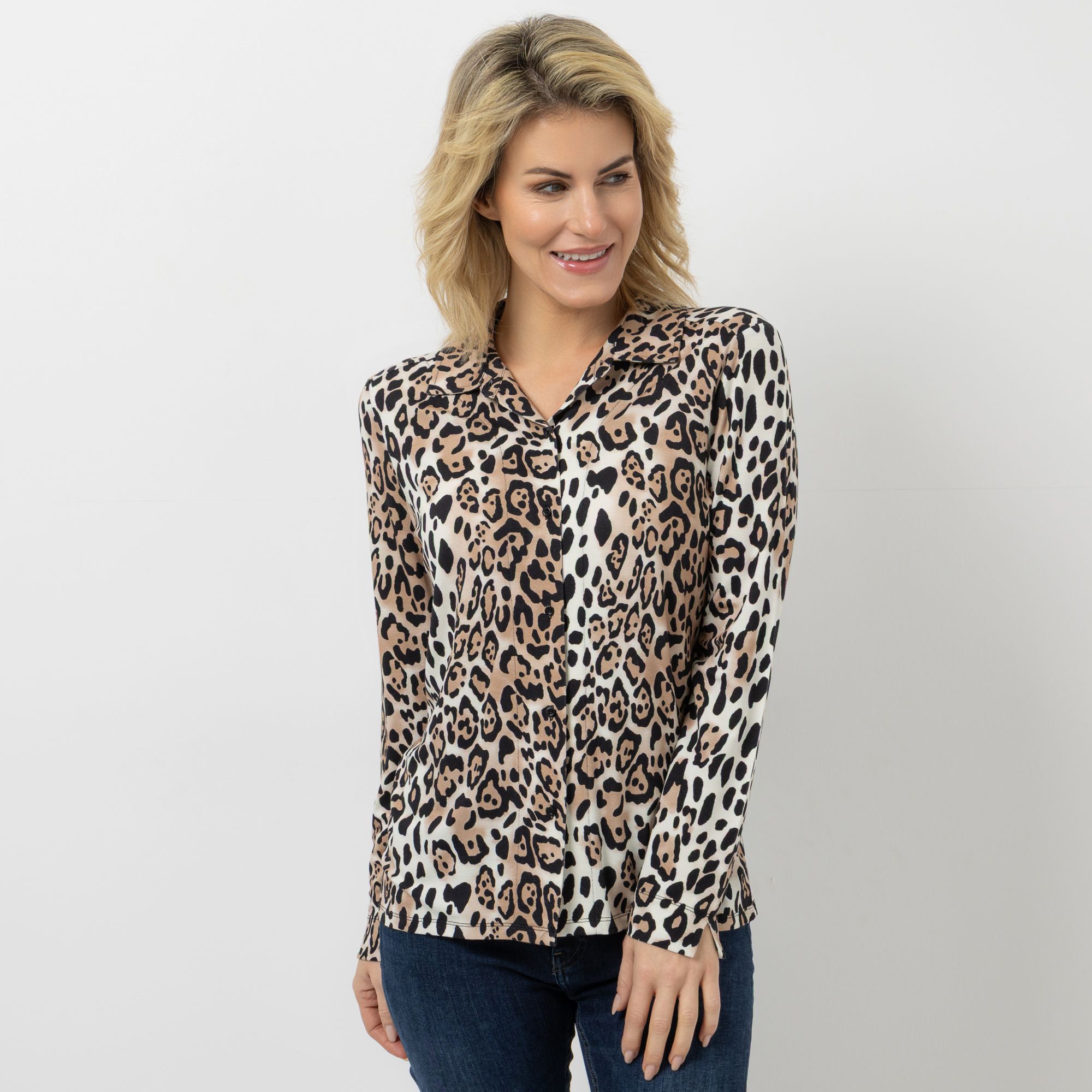 B-Ware EVA LUTZ Jerseybluse Lea Allover-Druck mit ECOVERO Viskose