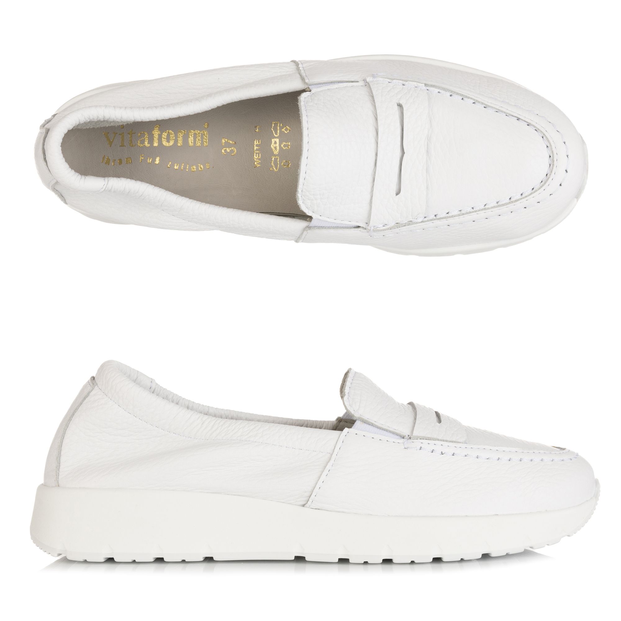 B-Ware VITAFORM Damen-Slipper Hirschleder Elastikferse