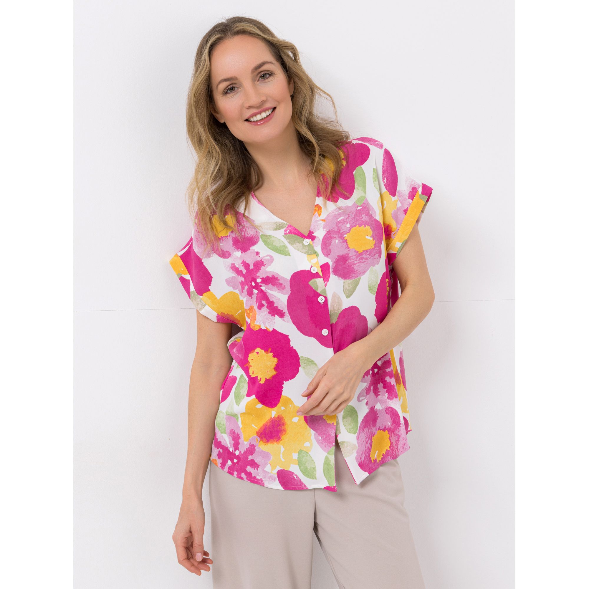 B-Ware KIM & CO. Bluse Struktur-Popeline leicht elastisch