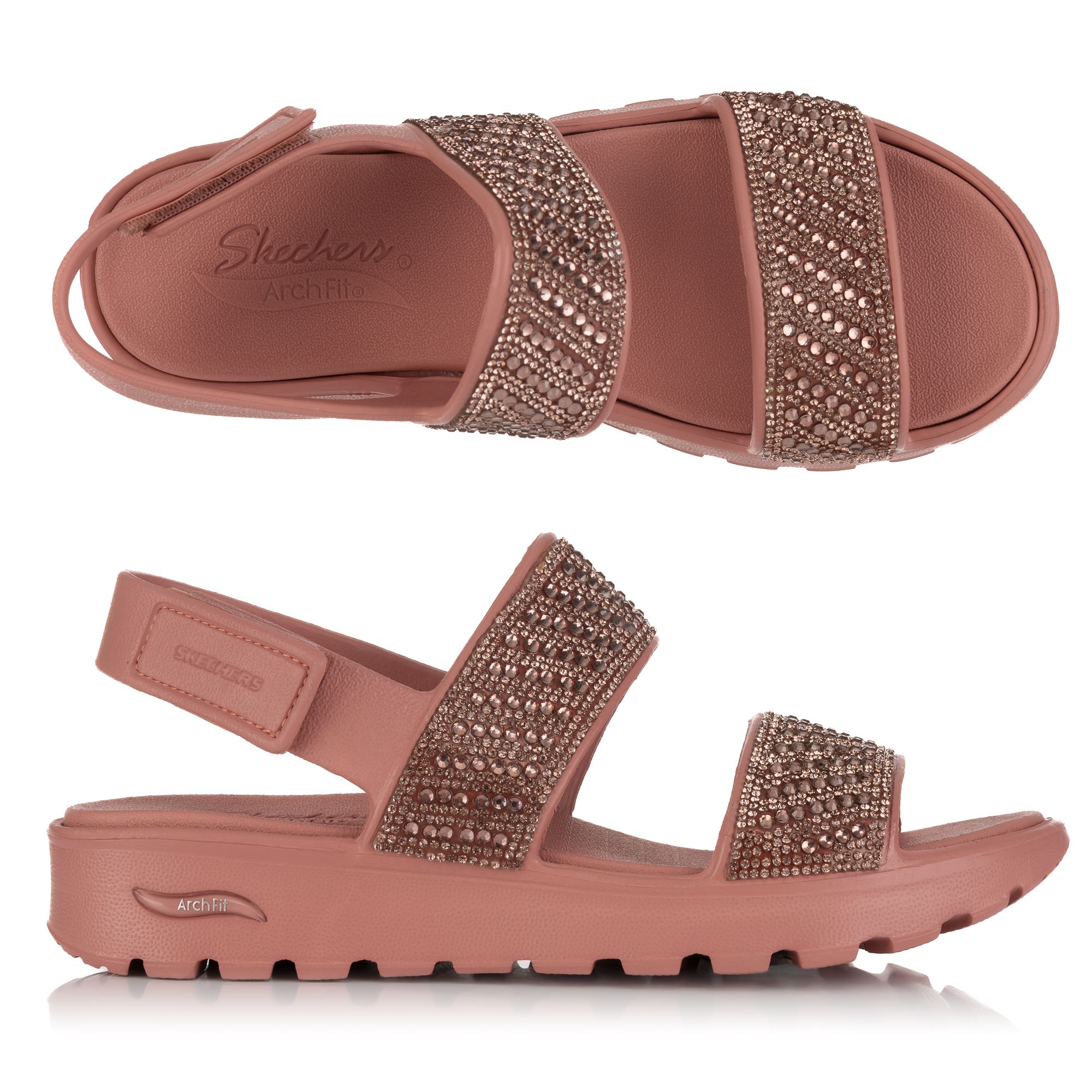 B-Ware SKECHERS Damen-Sandale Arch Fit Footsteps Strassverzierung