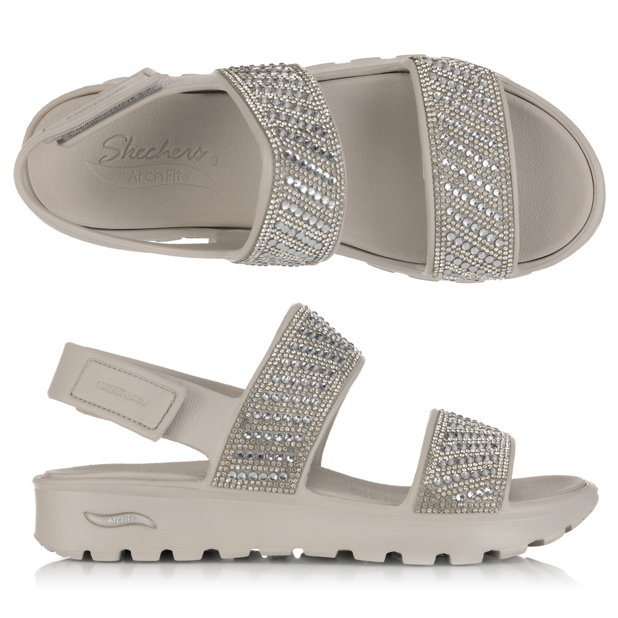 B-Ware SKECHERS Damen-Sandale Arch Fit Footsteps Strassverzierung