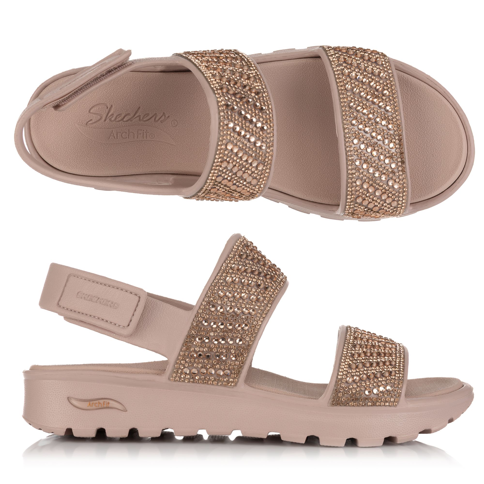 B-Ware SKECHERS Damen-Sandale Arch Fit Footsteps Strassverzierung