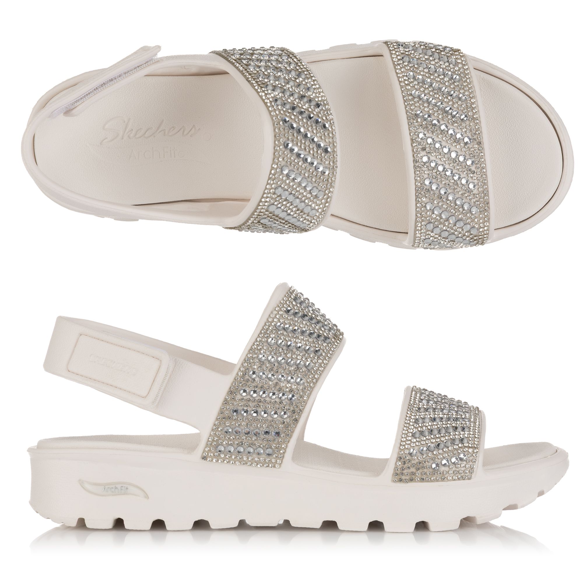 B-Ware SKECHERS Damen-Sandale Arch Fit Footsteps Strassverzierung