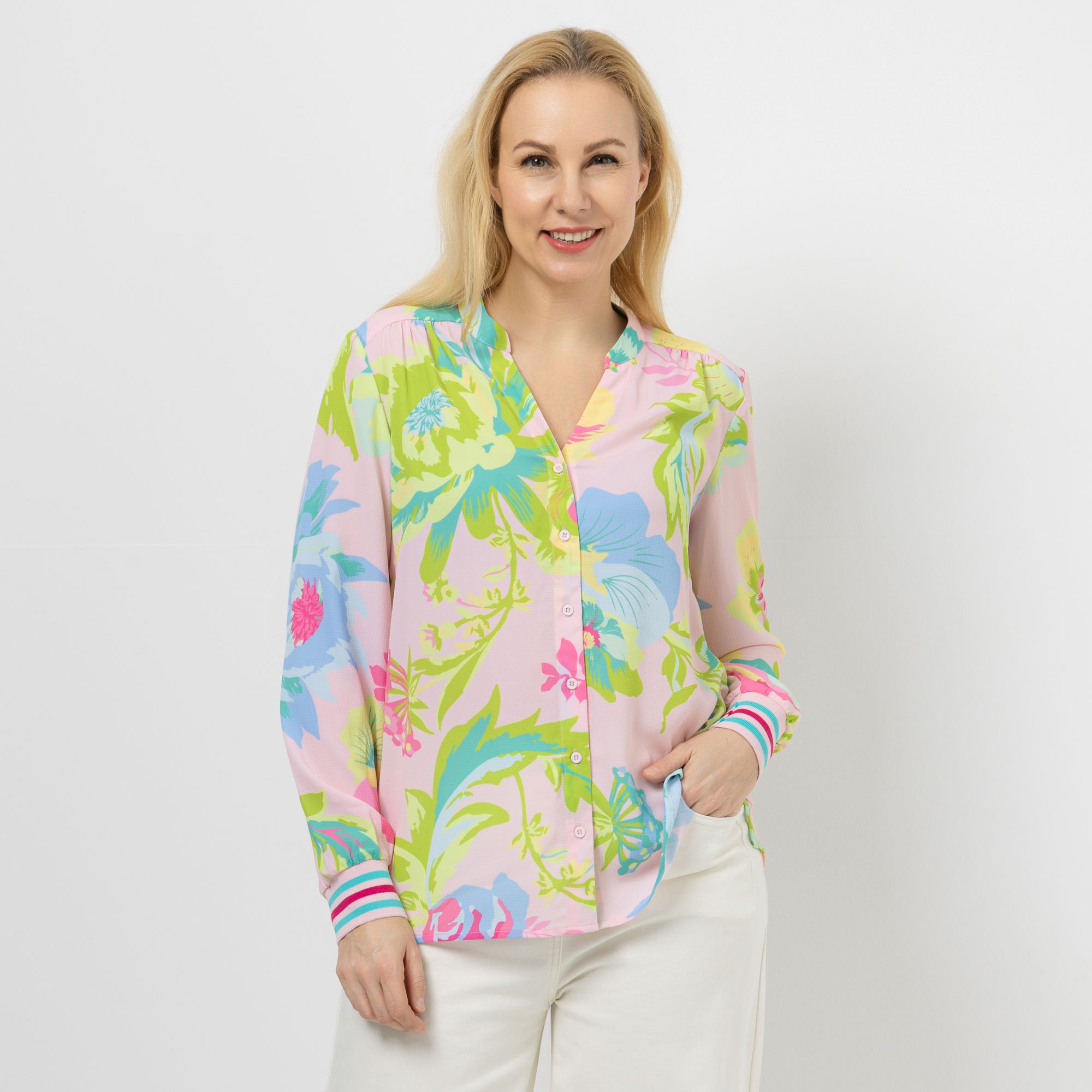 B-Ware DAWID by Dawid Tomaszewski Bluse Strickbündchen