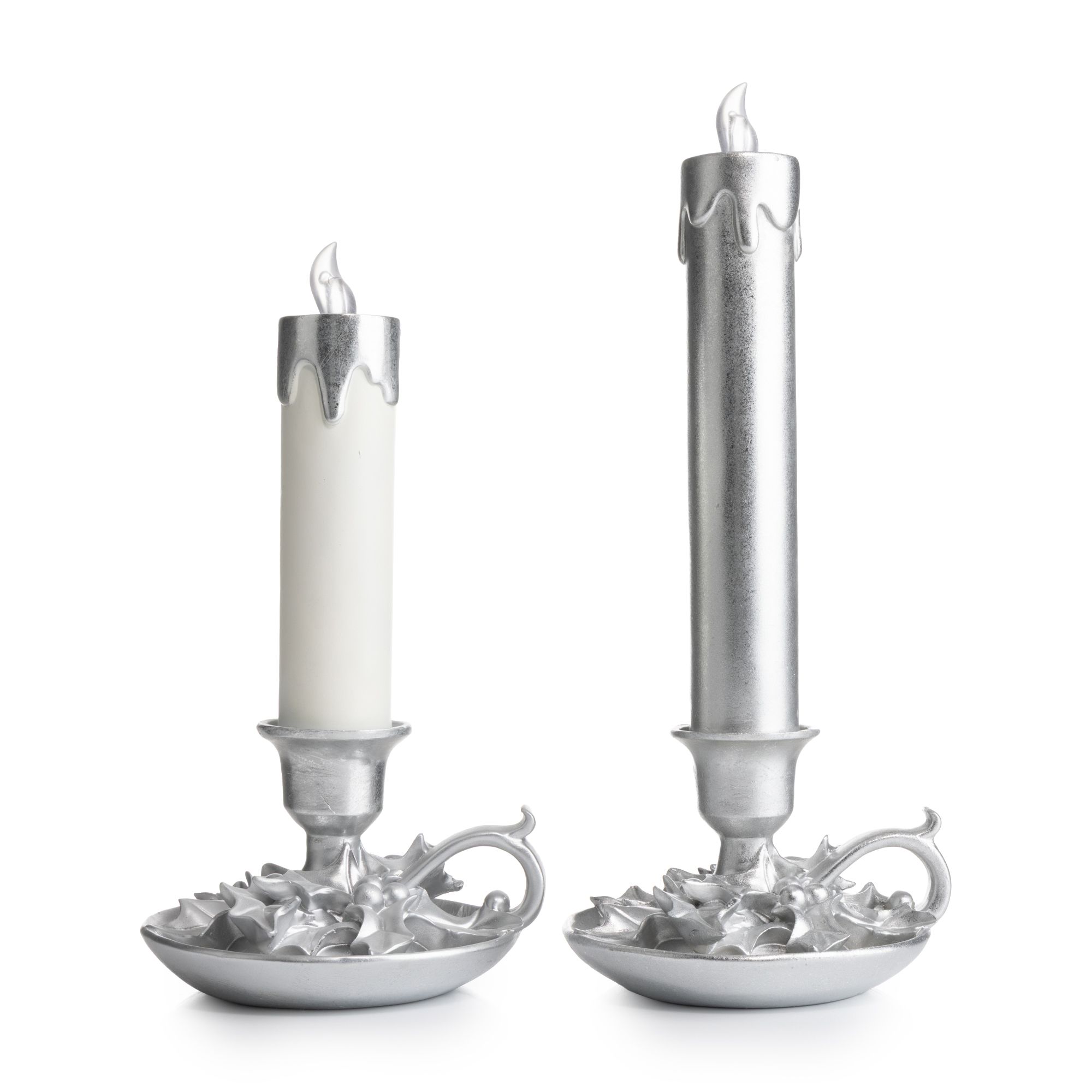 B-Ware LUMIDA Xmas 2 historische Kerzen Polyresin 6h-Timerfunktion
