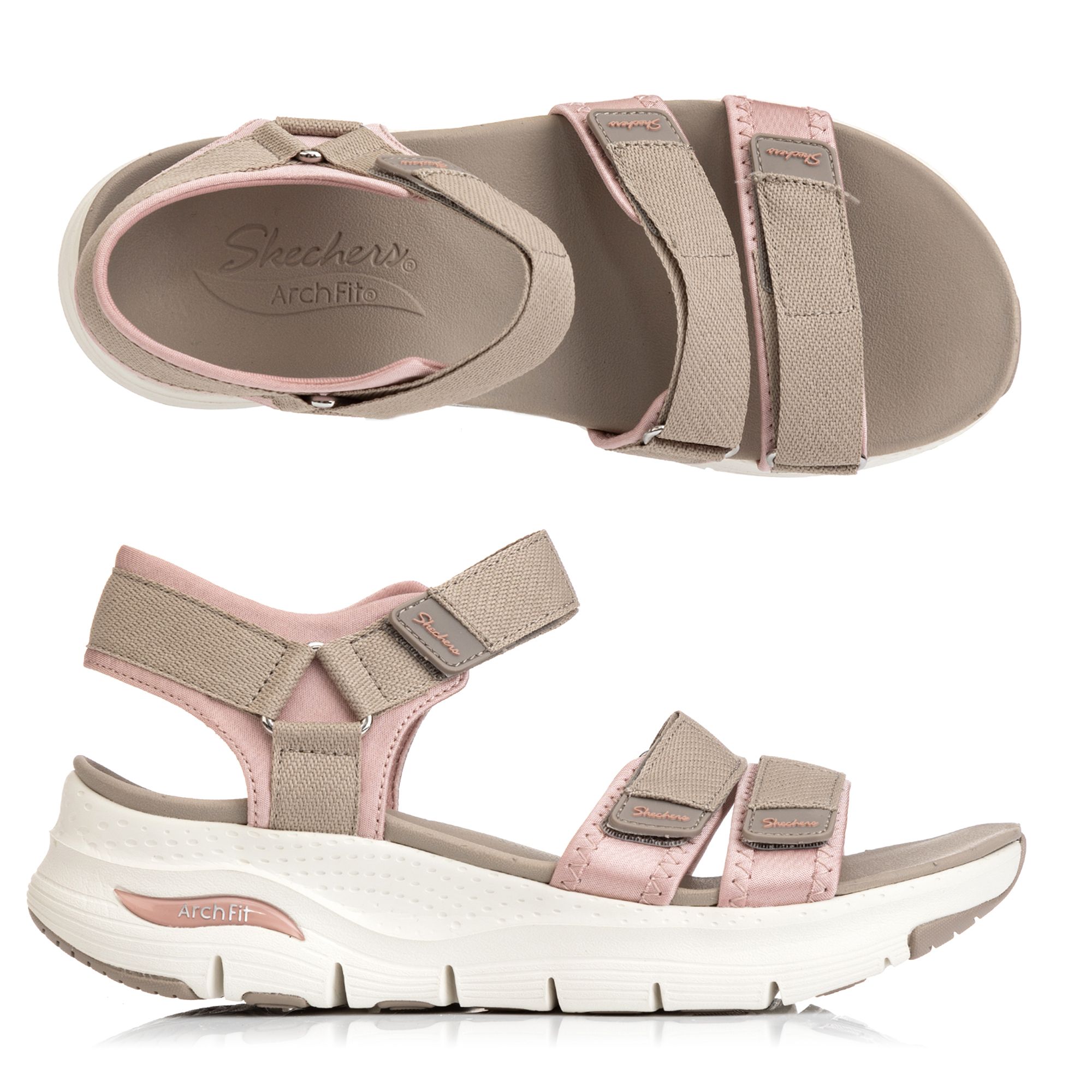 B-Ware SKECHERS Damen-Sandale Arch Fit- Fresh Bloom Materialmix