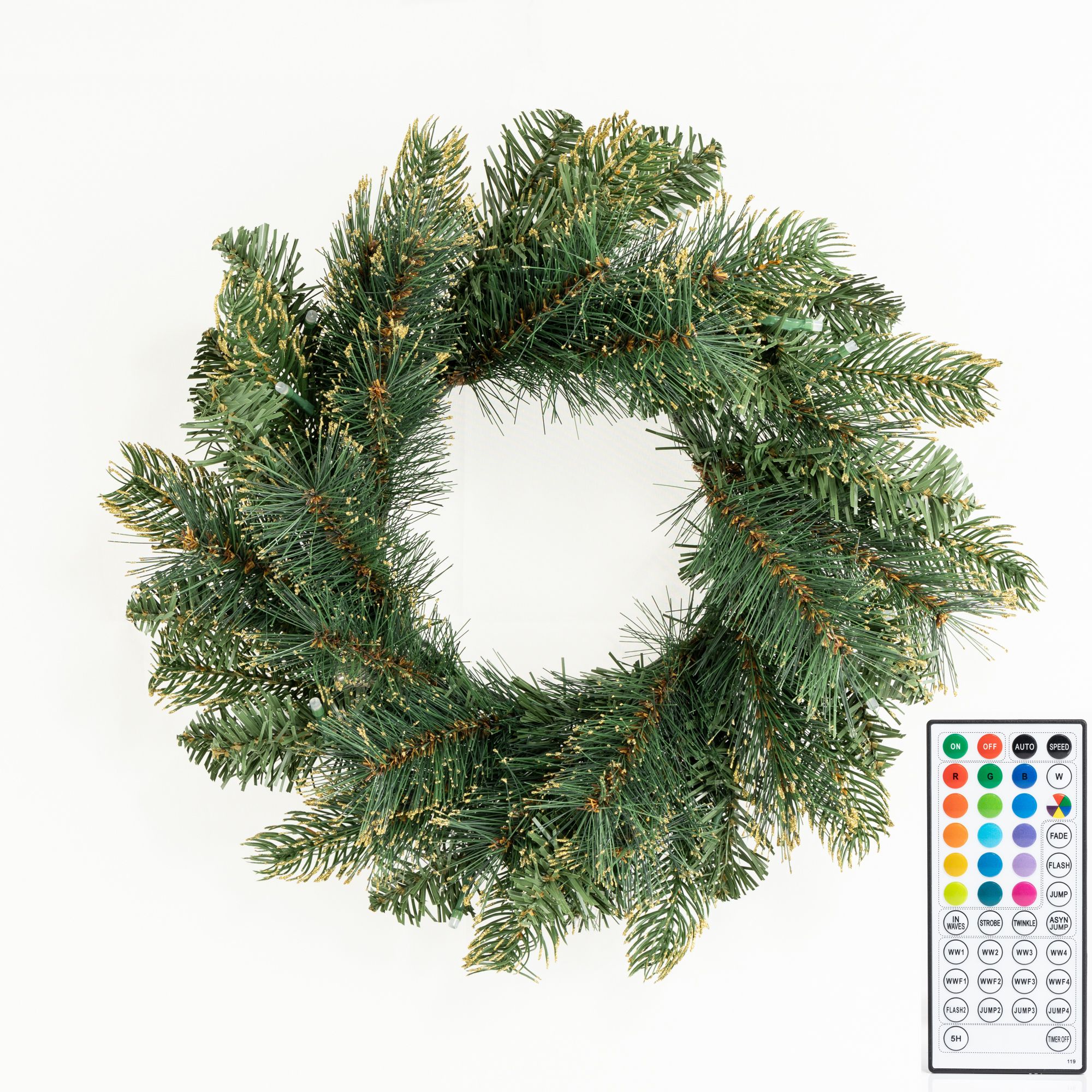 B-Ware LUMIDA Xmas LED-Tannenkranz mit Glitter div. Leuchtfunktionen