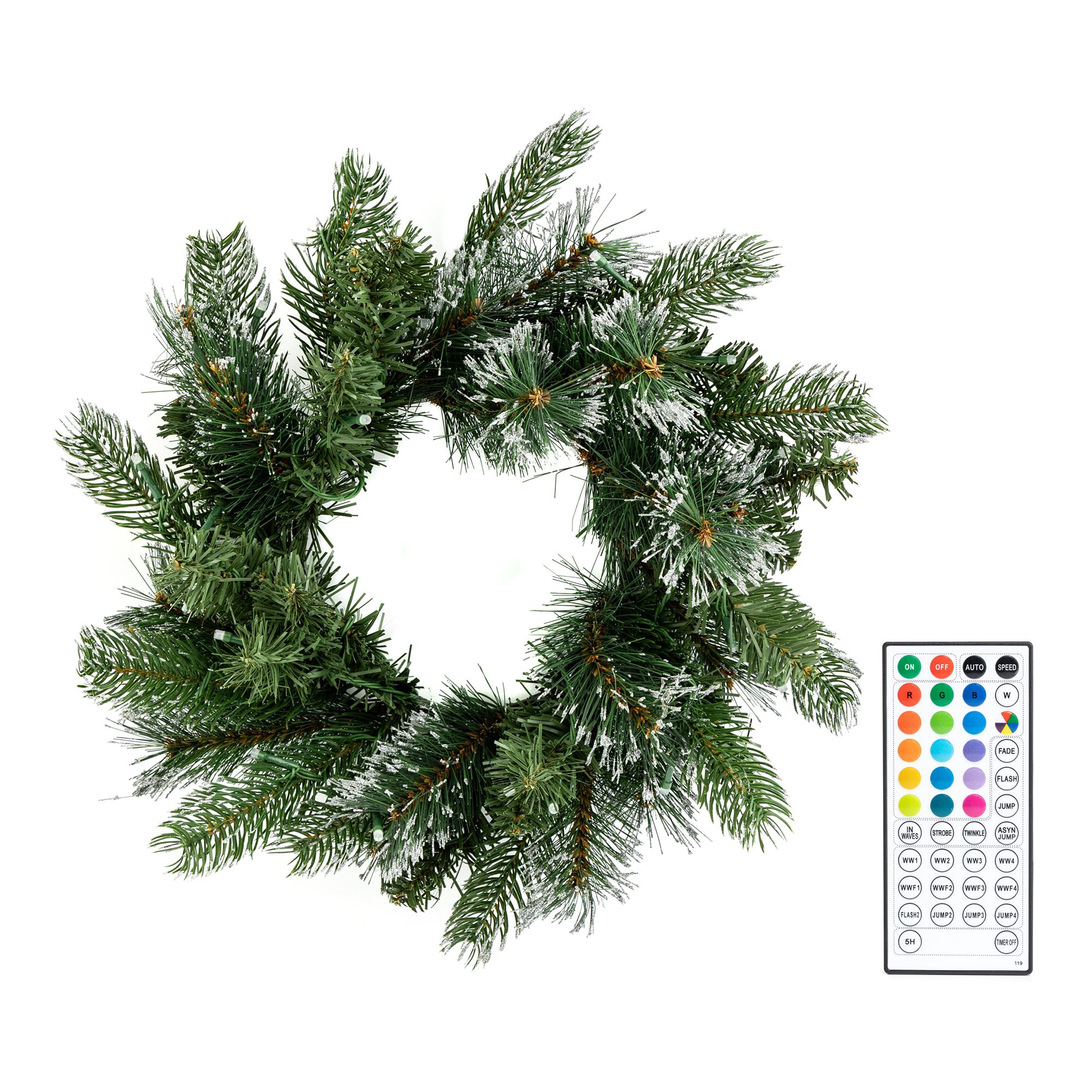 B-Ware LUMIDA Xmas LED-Tannenkranz mit Glitter div. Leuchtfunktionen