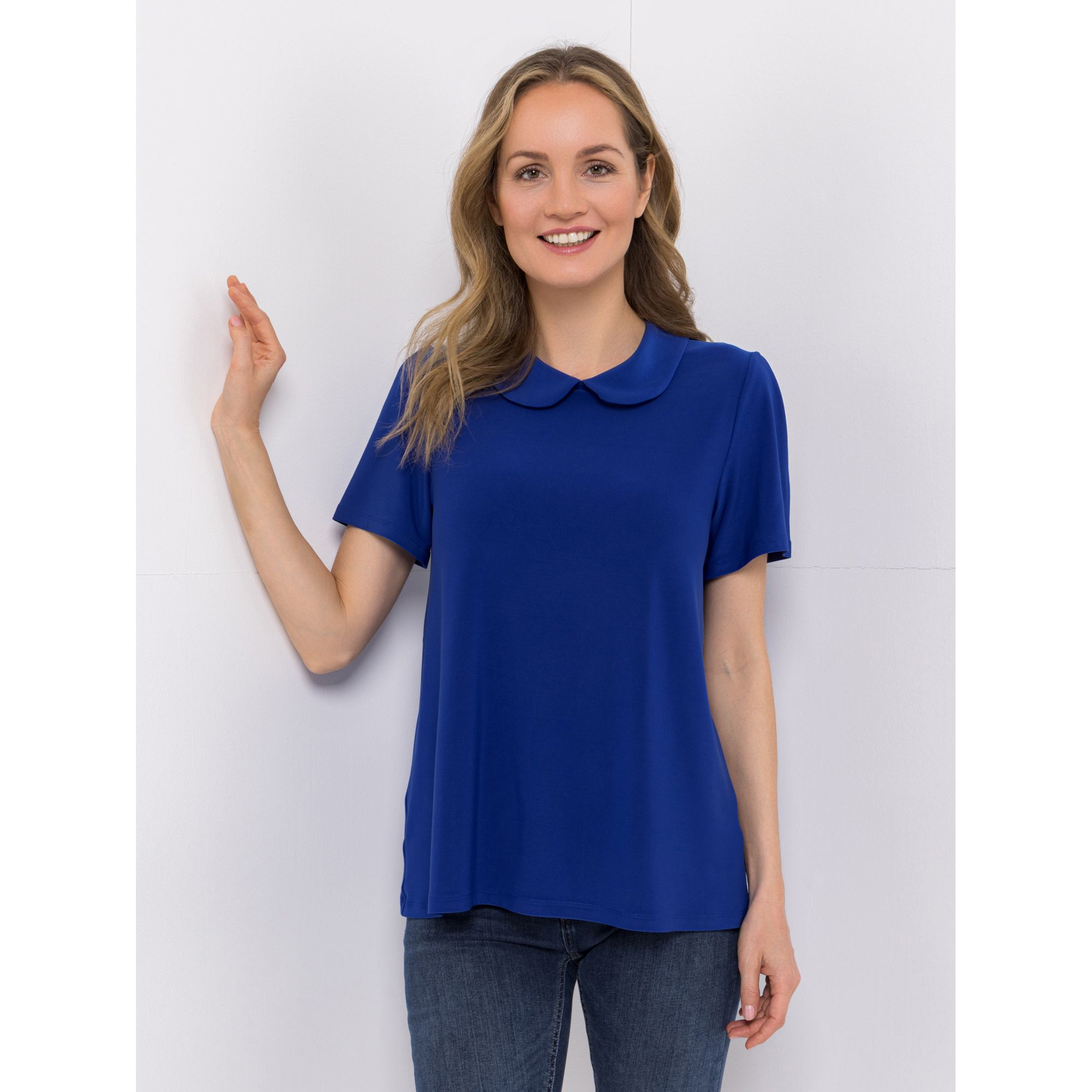 B-Ware KIM & CO. Shirt, 1/2-Arm Deluxe Brazil Knit Bubi-Kragen