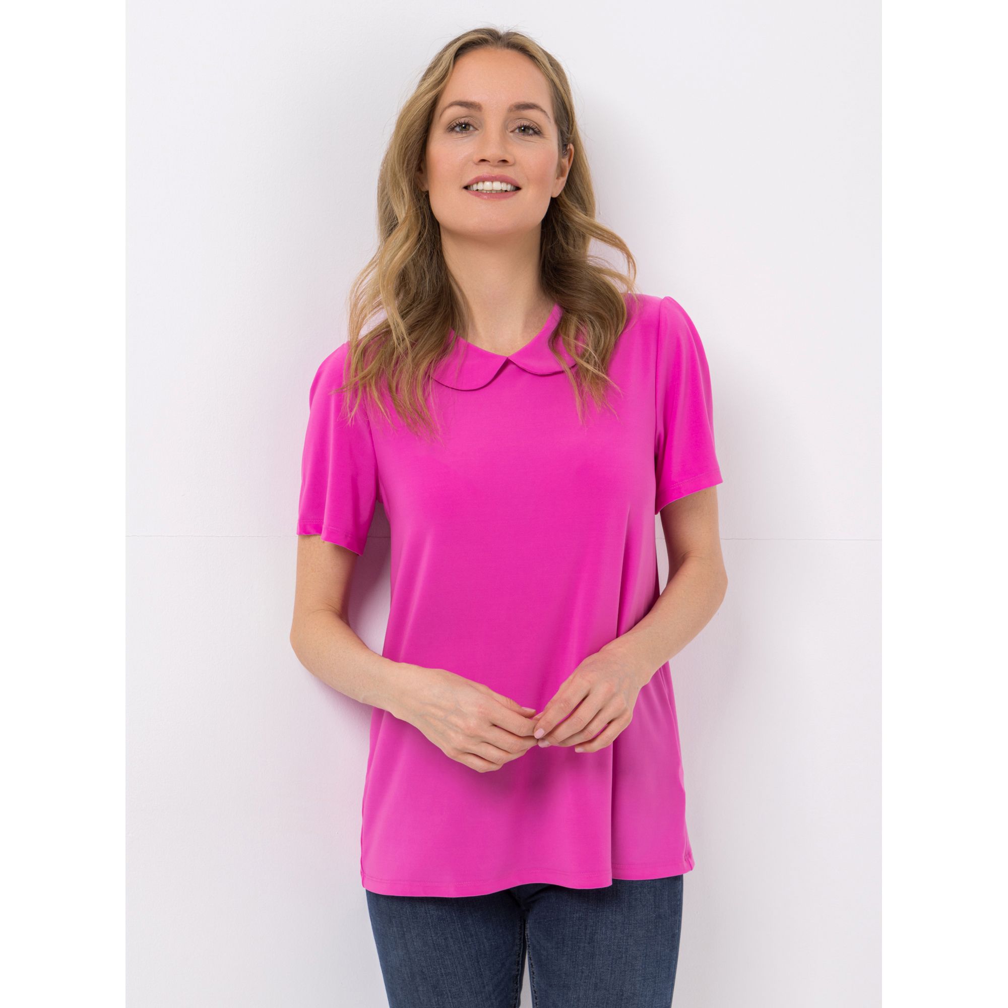 B-Ware KIM & CO. Shirt, 1/2-Arm Deluxe Brazil Knit Bubi-Kragen