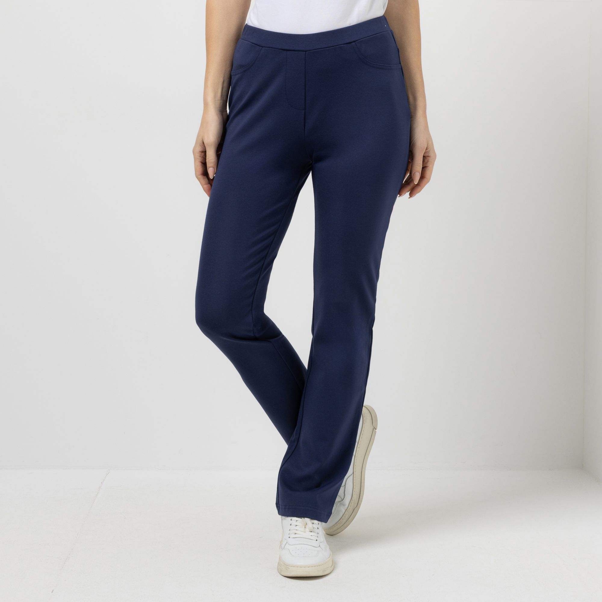 B-Ware VIA MILANO Hose, 1/1-Länge Rundumdehnbund Fake-Taschen