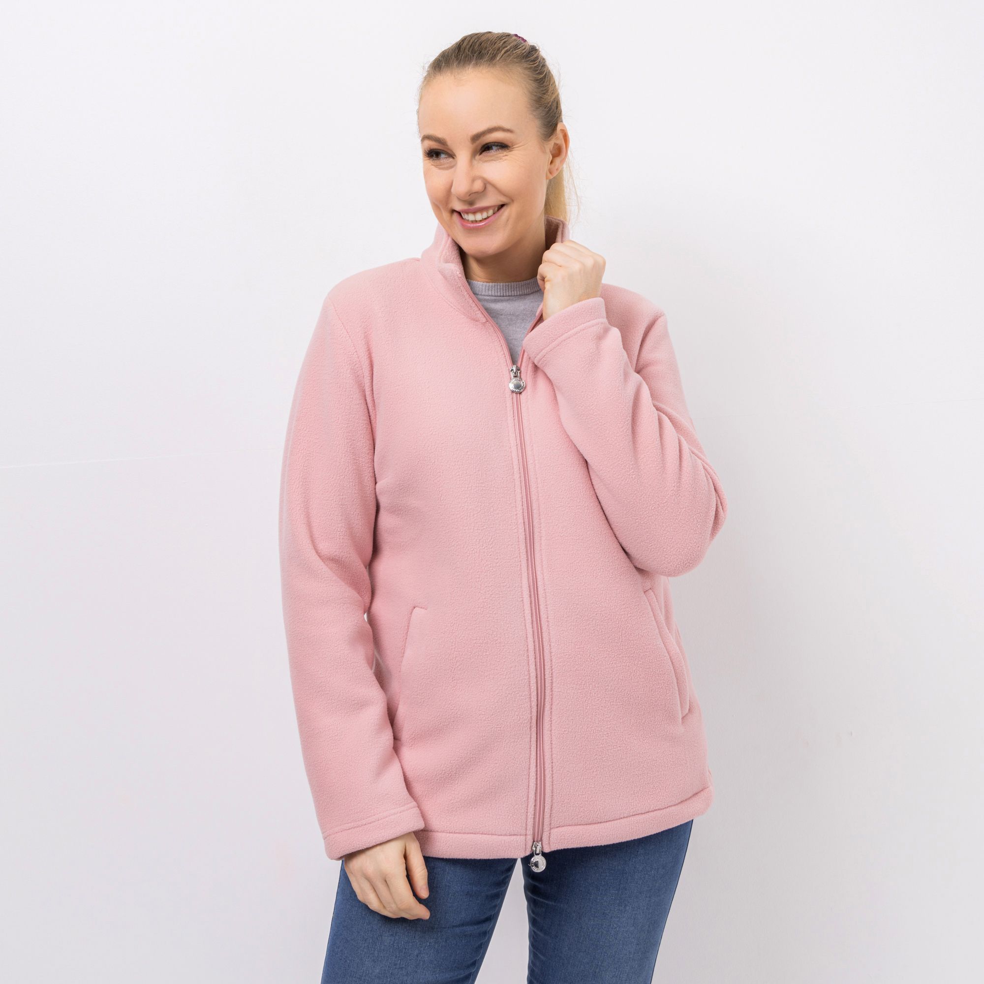 B-Ware CENTIGRADE Fleecejacke Stehkragen 2-Wege-Reißverschluss