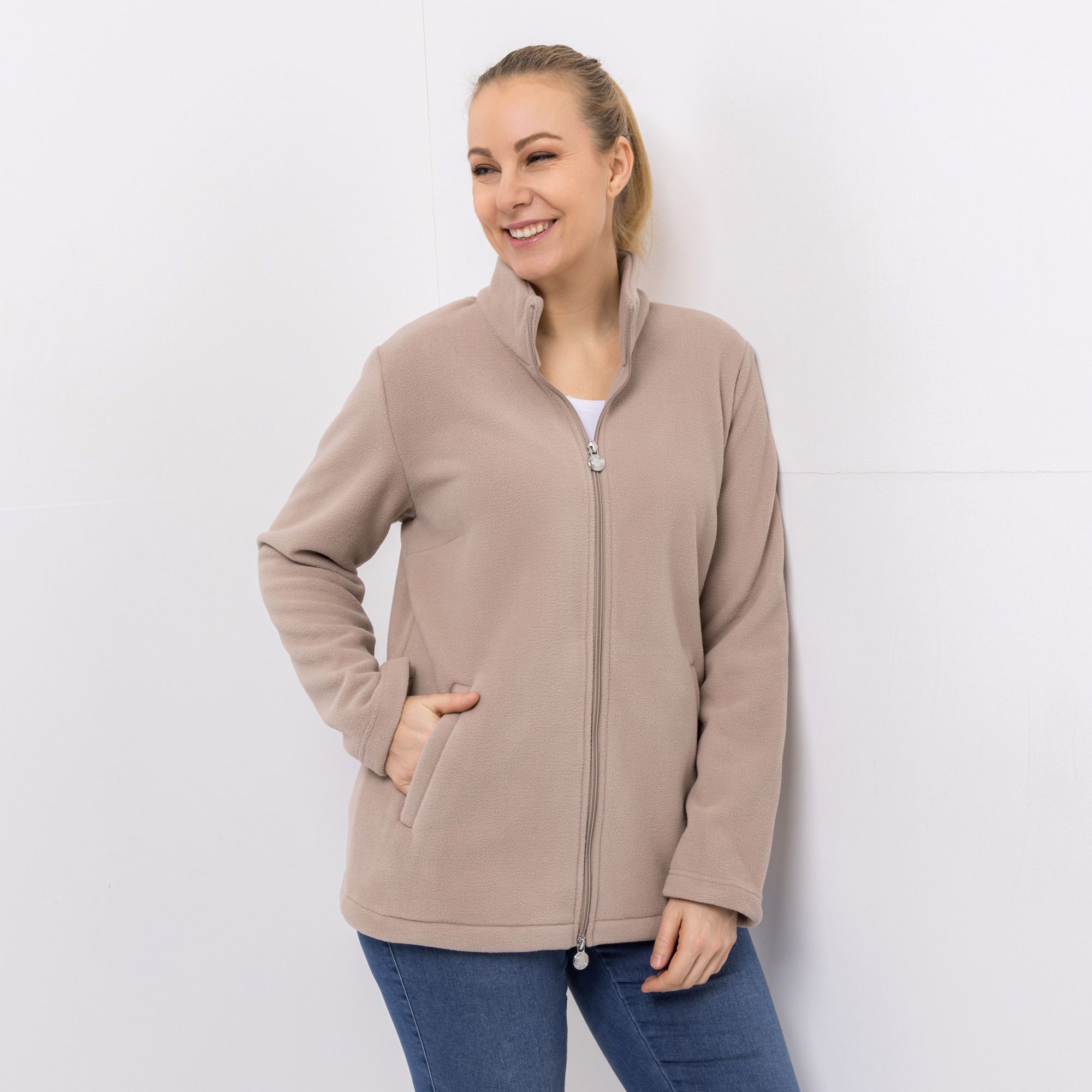 B-Ware CENTIGRADE Fleecejacke Stehkragen 2-Wege-Reißverschluss