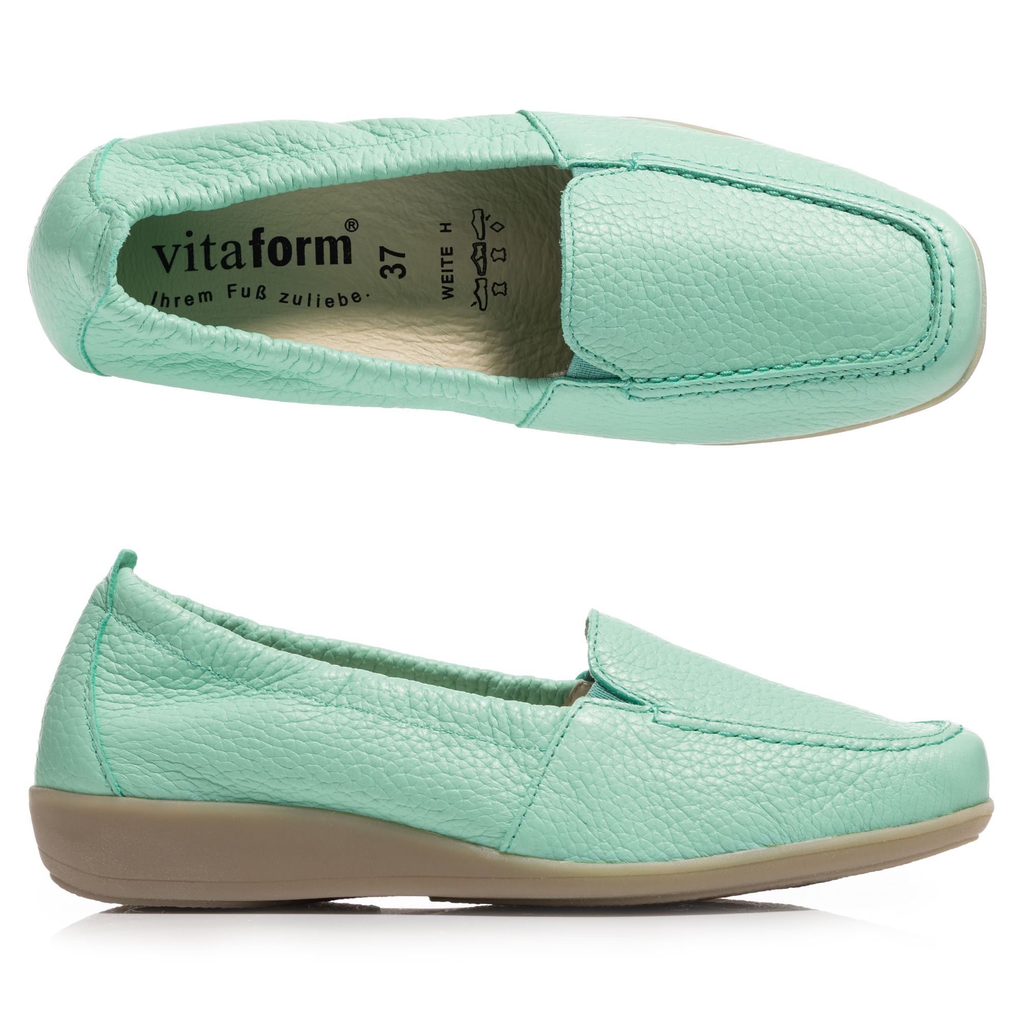 B-Ware VITAFORM Damen-Mokassin Hirschleder Sohle Hilka
