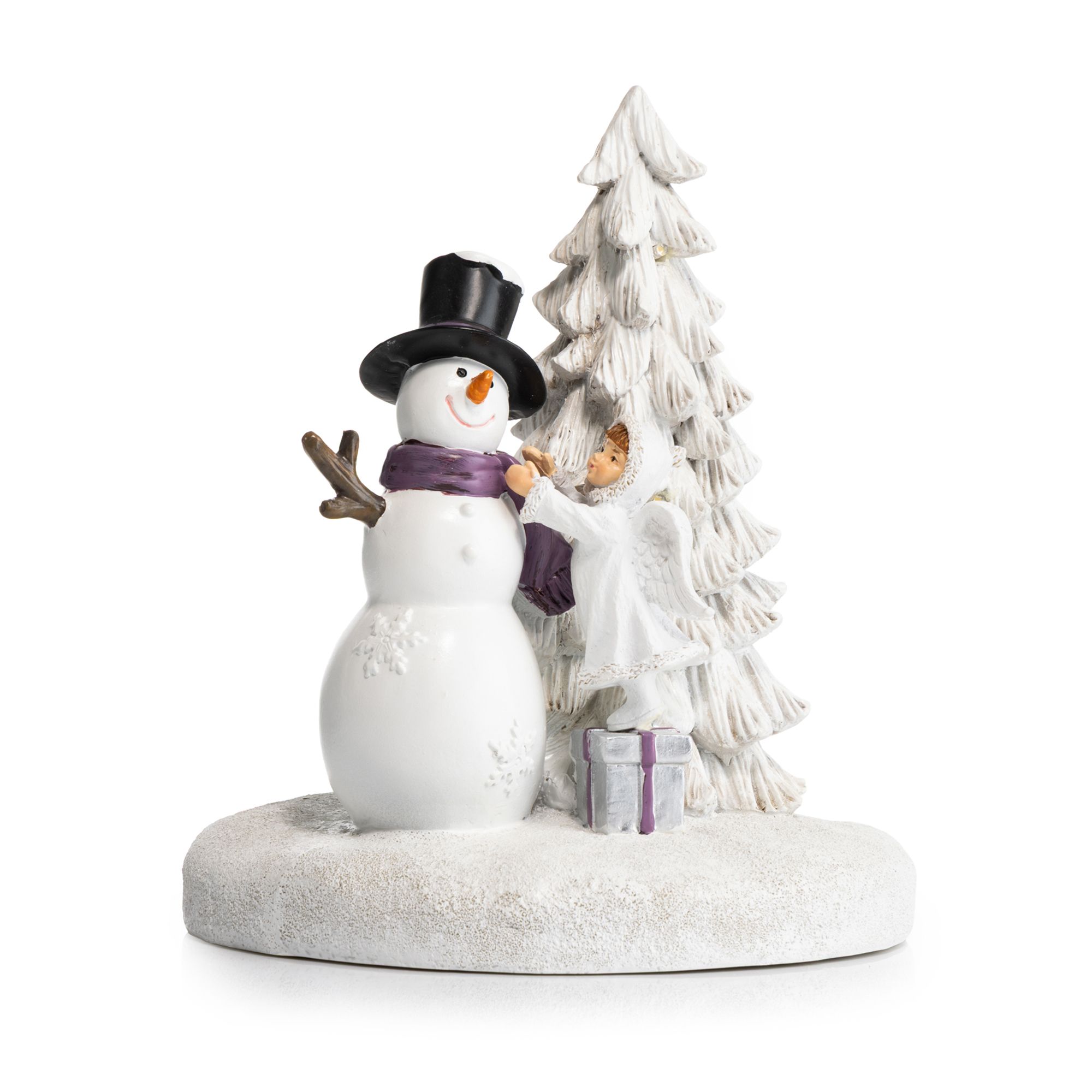 B-Ware LUMIDA Xmas Schneemann-Szenerie inkl. 8 LEDs 6h-Timerfunktion