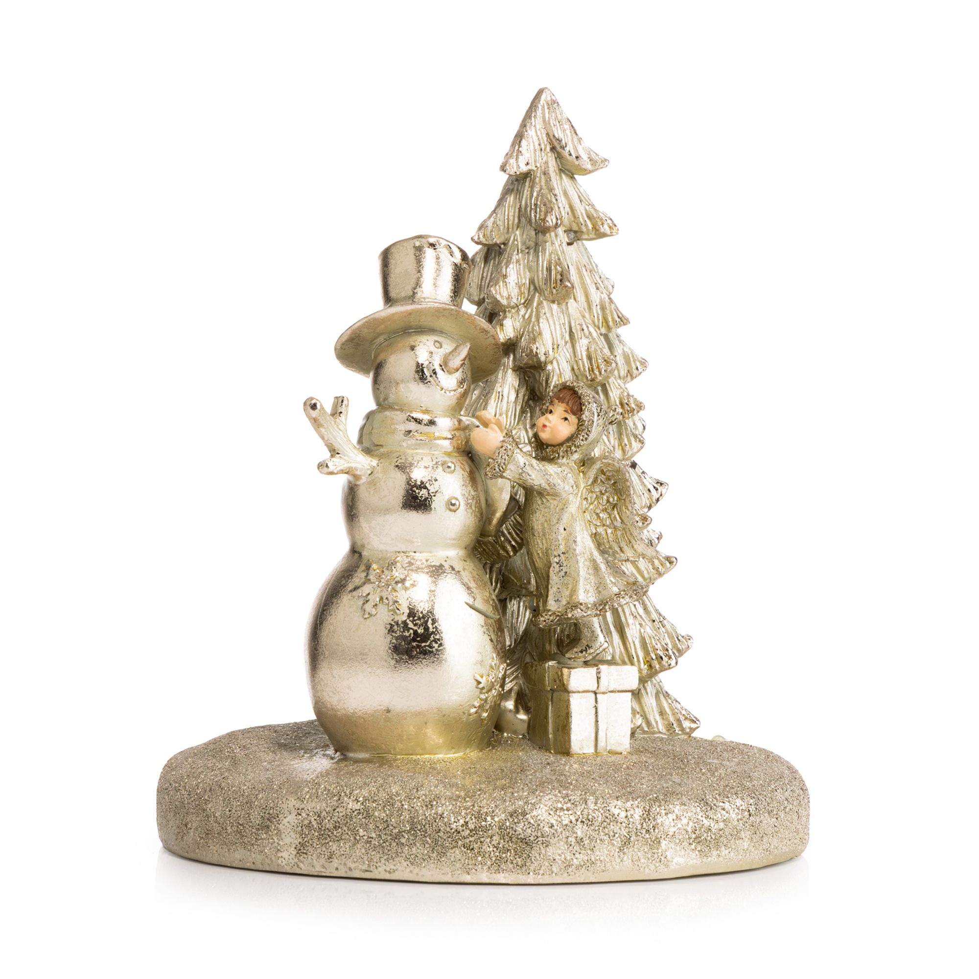 B-Ware LUMIDA Xmas Schneemann-Szenerie inkl. 8 LEDs 6h-Timerfunktion
