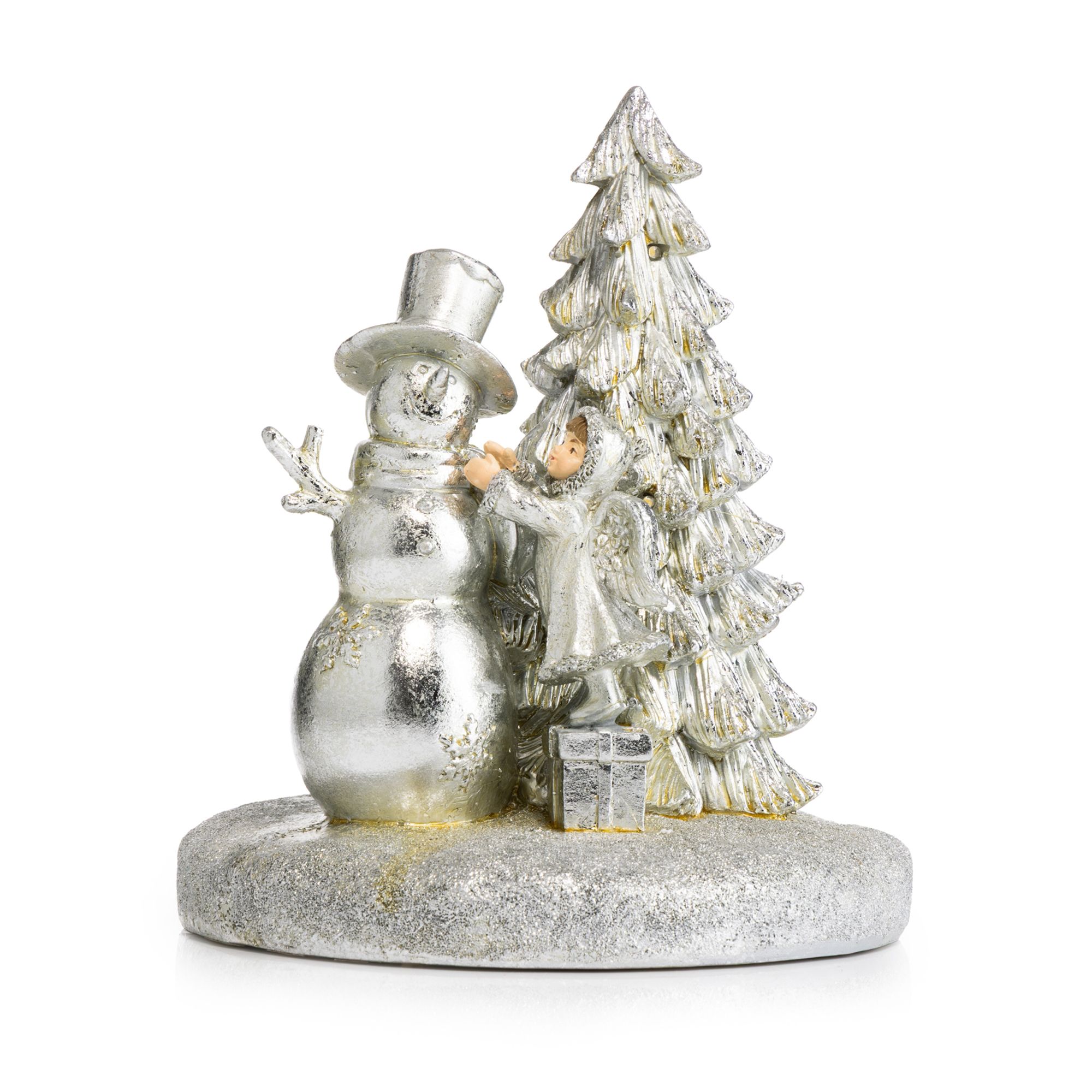 B-Ware LUMIDA Xmas Schneemann-Szenerie inkl. 8 LEDs 6h-Timerfunktion