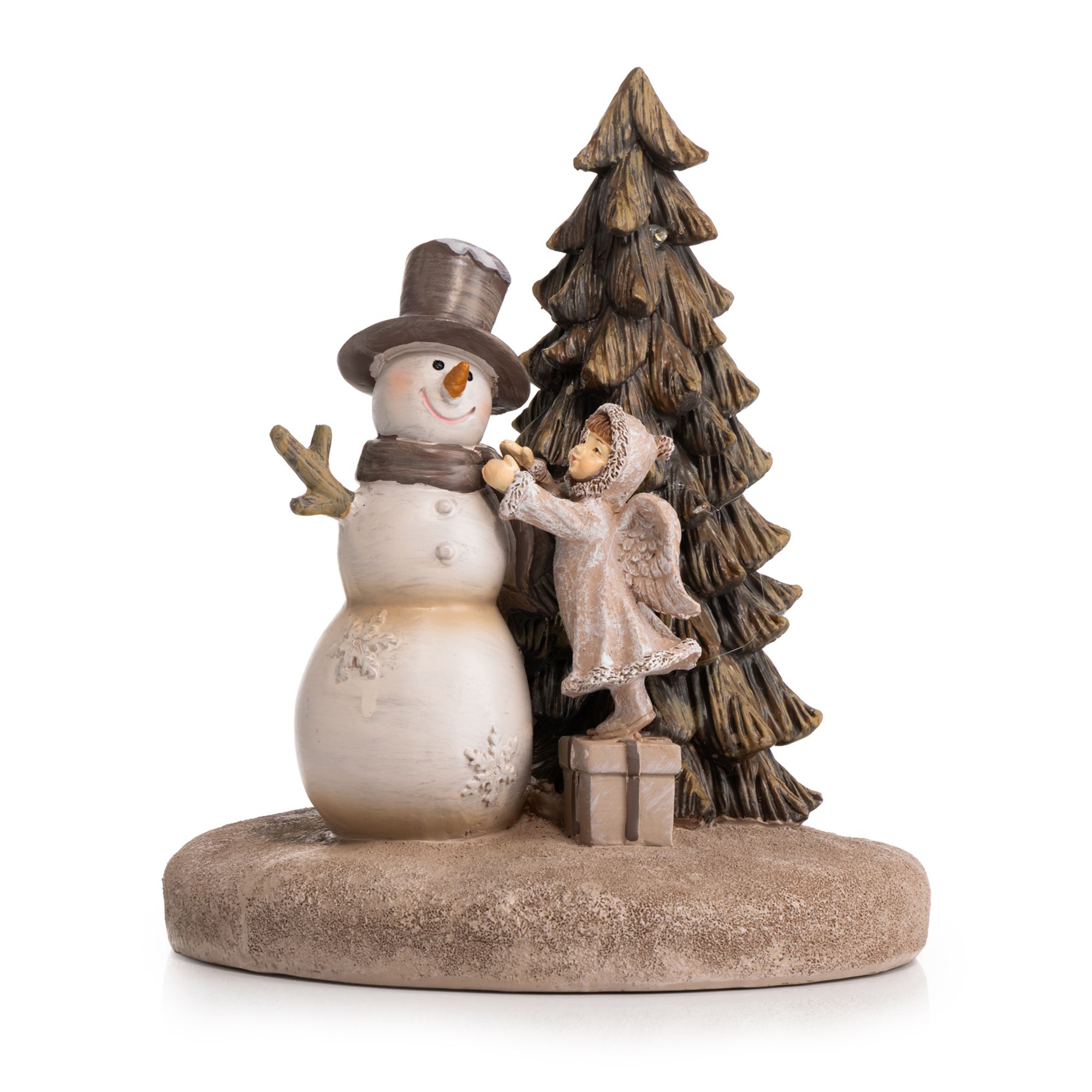 B-Ware LUMIDA Xmas Schneemann-Szenerie inkl. 8 LEDs 6h-Timerfunktion