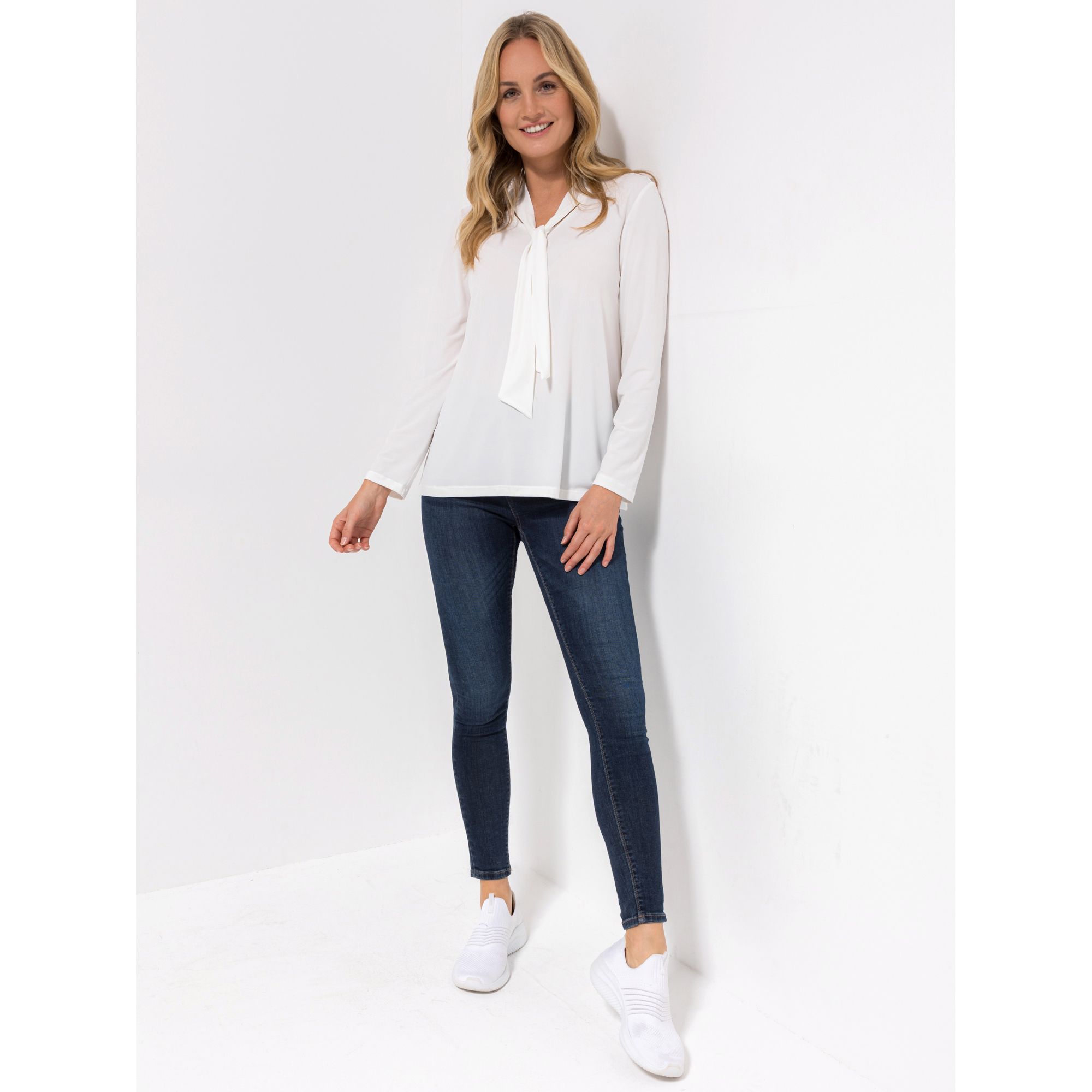 B-Ware KIM & CO. Shirt, 1/1-Arm Brazil Knit Jersey Schleifen-Detail