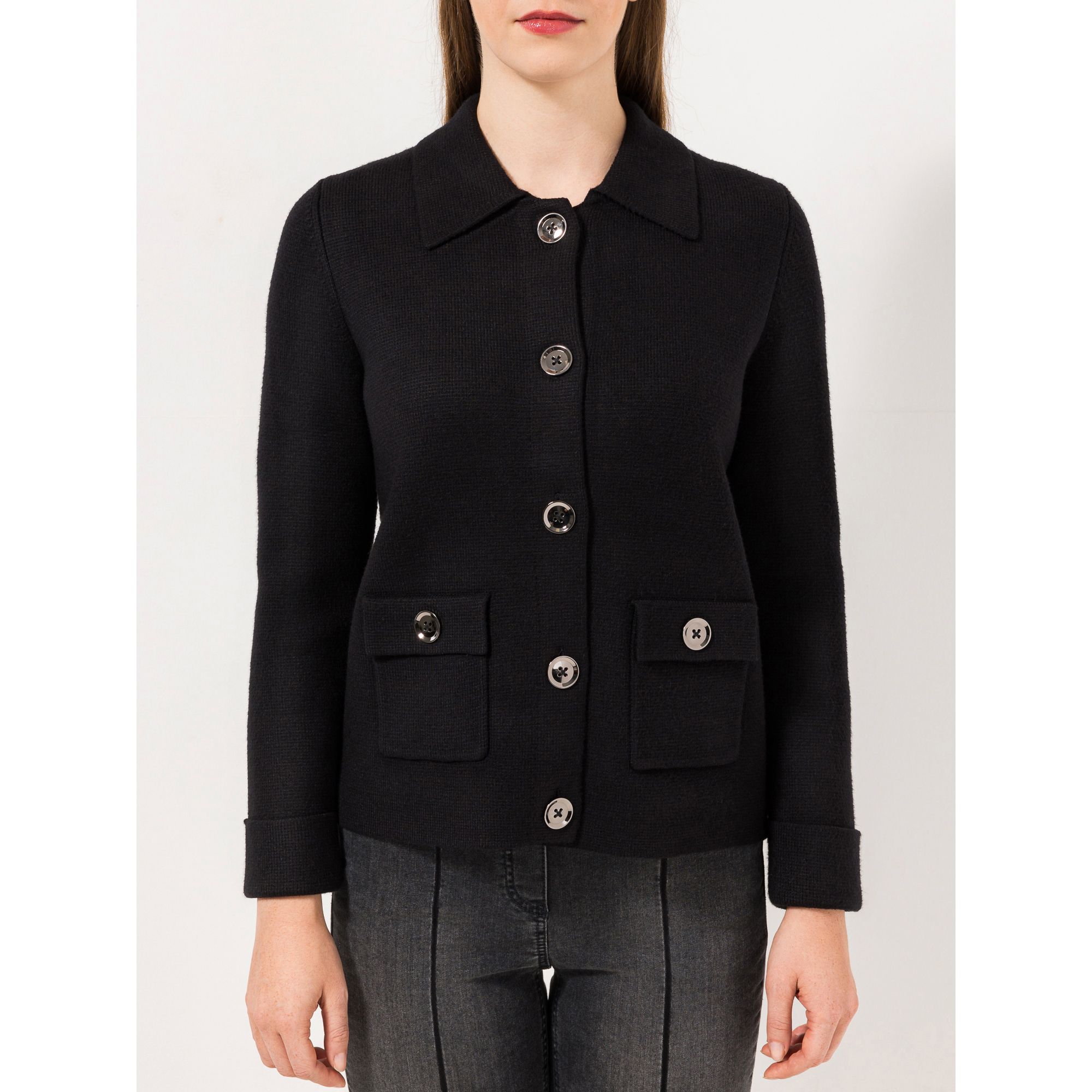 B-Ware STEFFEN SCHRAUT Strickjacke mit Kragen Knopfleiste