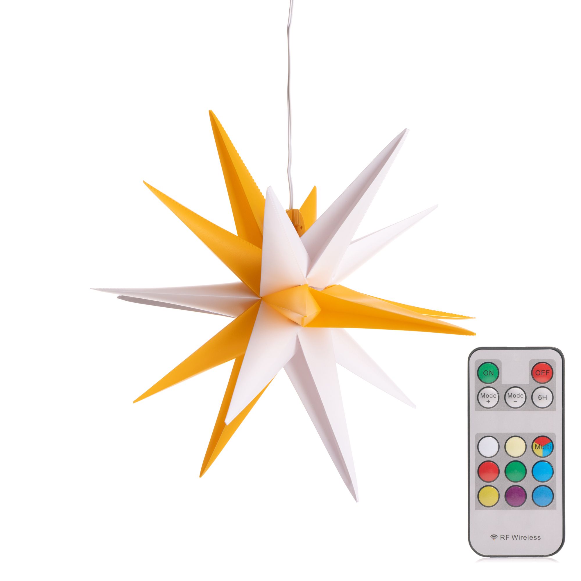 B-Ware LUMIDA Xmas LED-Dekostern 2-farbiges Design Timer & Fernbedienung