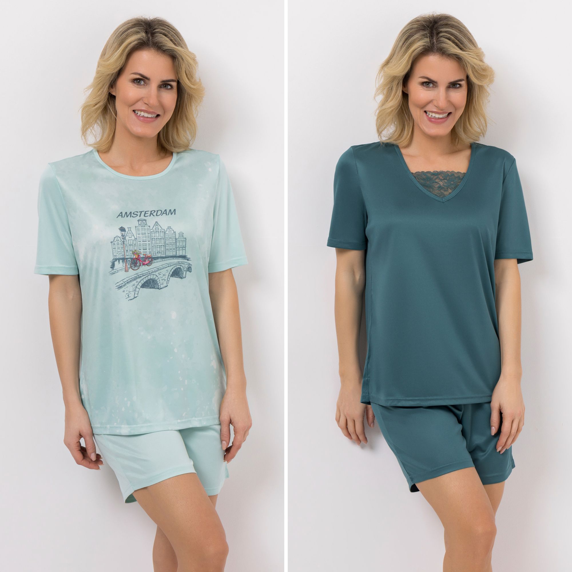 B-Ware LITTLE ROSE Pyjama-Set 1/2-Arm Shirt und Shorty