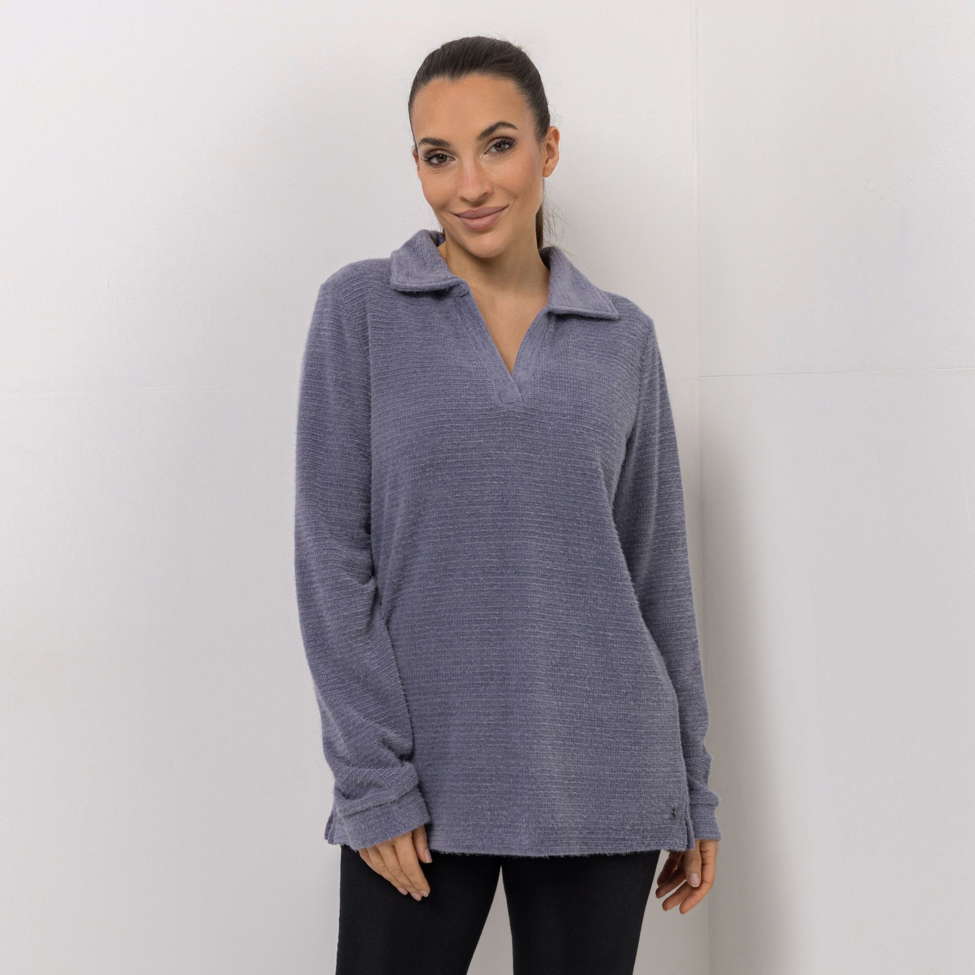 B-Ware MONT CHALET Damen-Pullover uni Angora-Fellimitat