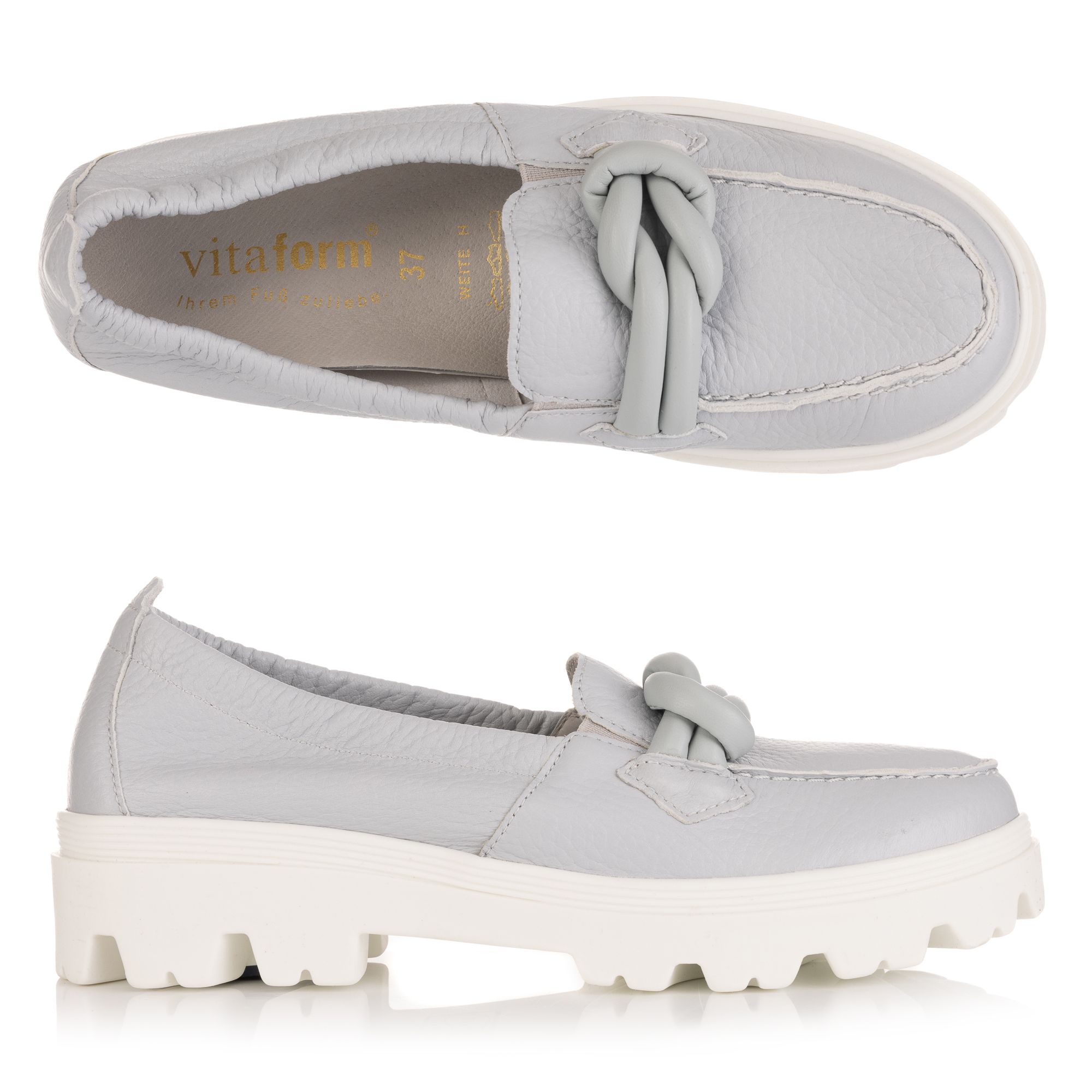 B-Ware VITAFORM Damen-Slipper Hirschleder Knotendetail