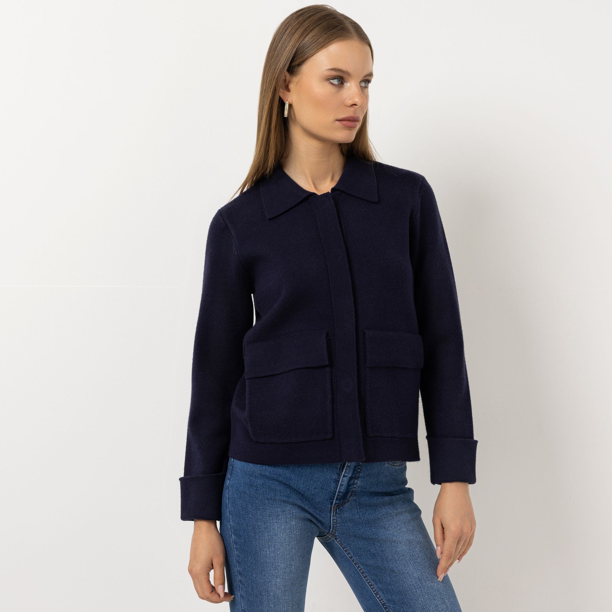 B-Ware STEFFEN SCHRAUT Strickjacke Kragen verdeckte Knopfleiste