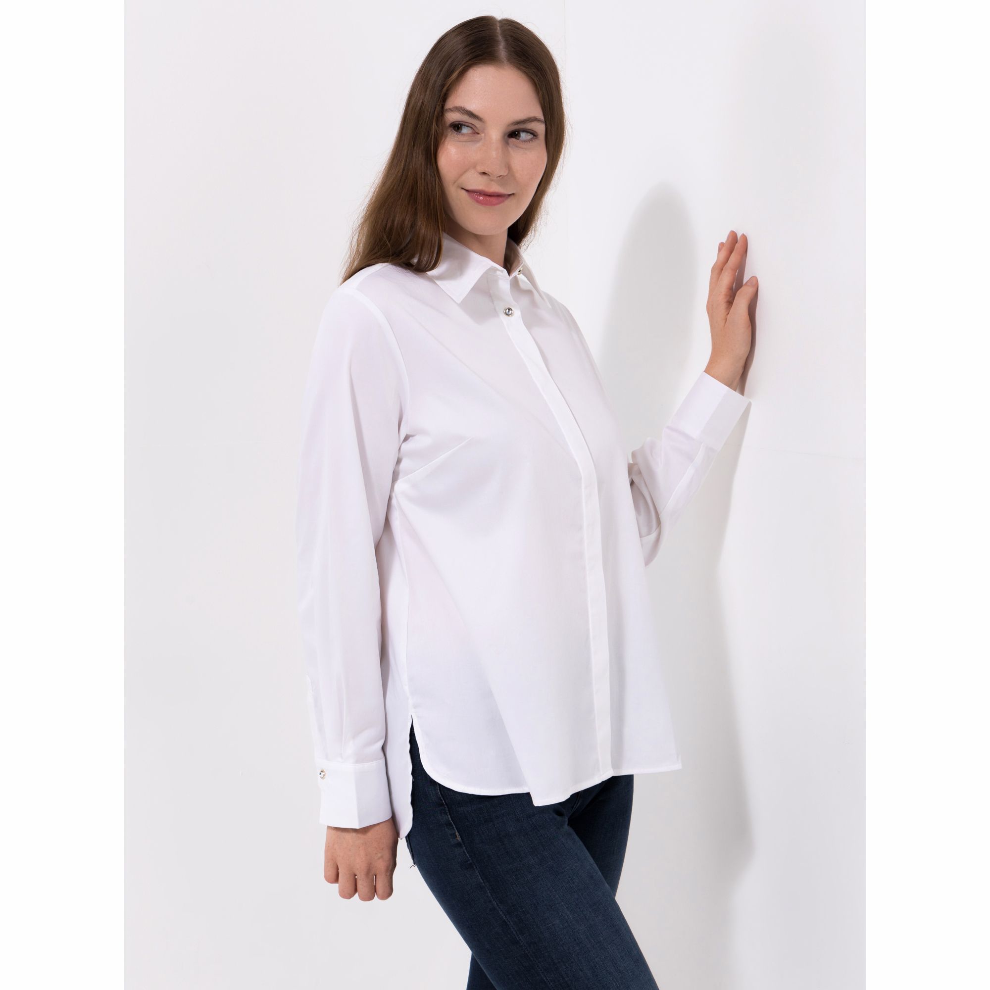 B-Ware DAWID by Dawid Tomaszewski Bluse, 1/1-Arm verdeckte Knopfleiste