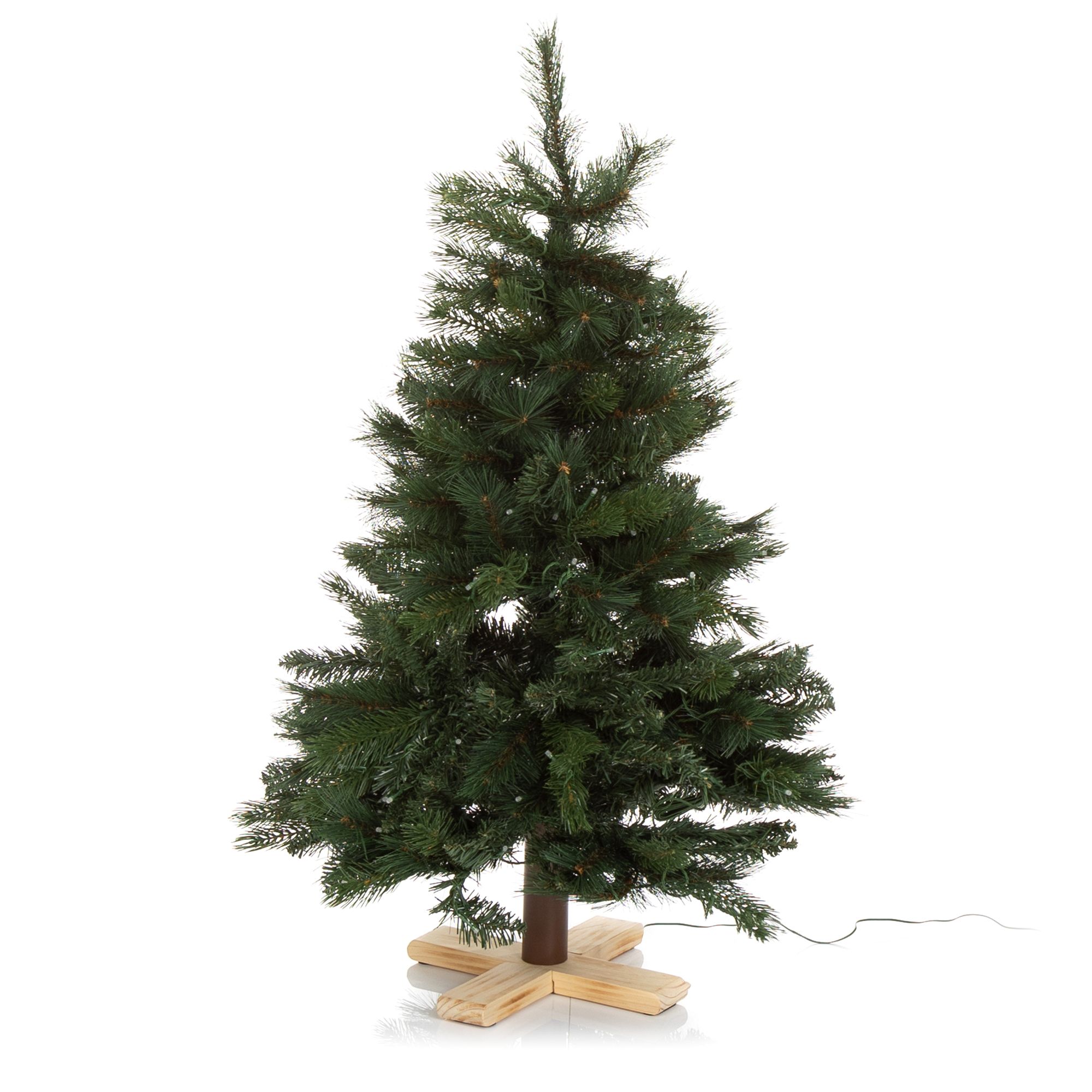 B-Ware LUMIDA Xmas LED-Weihnachtsbaum 32 Farben/Funktionen Holzfuß, FB & Tasche
