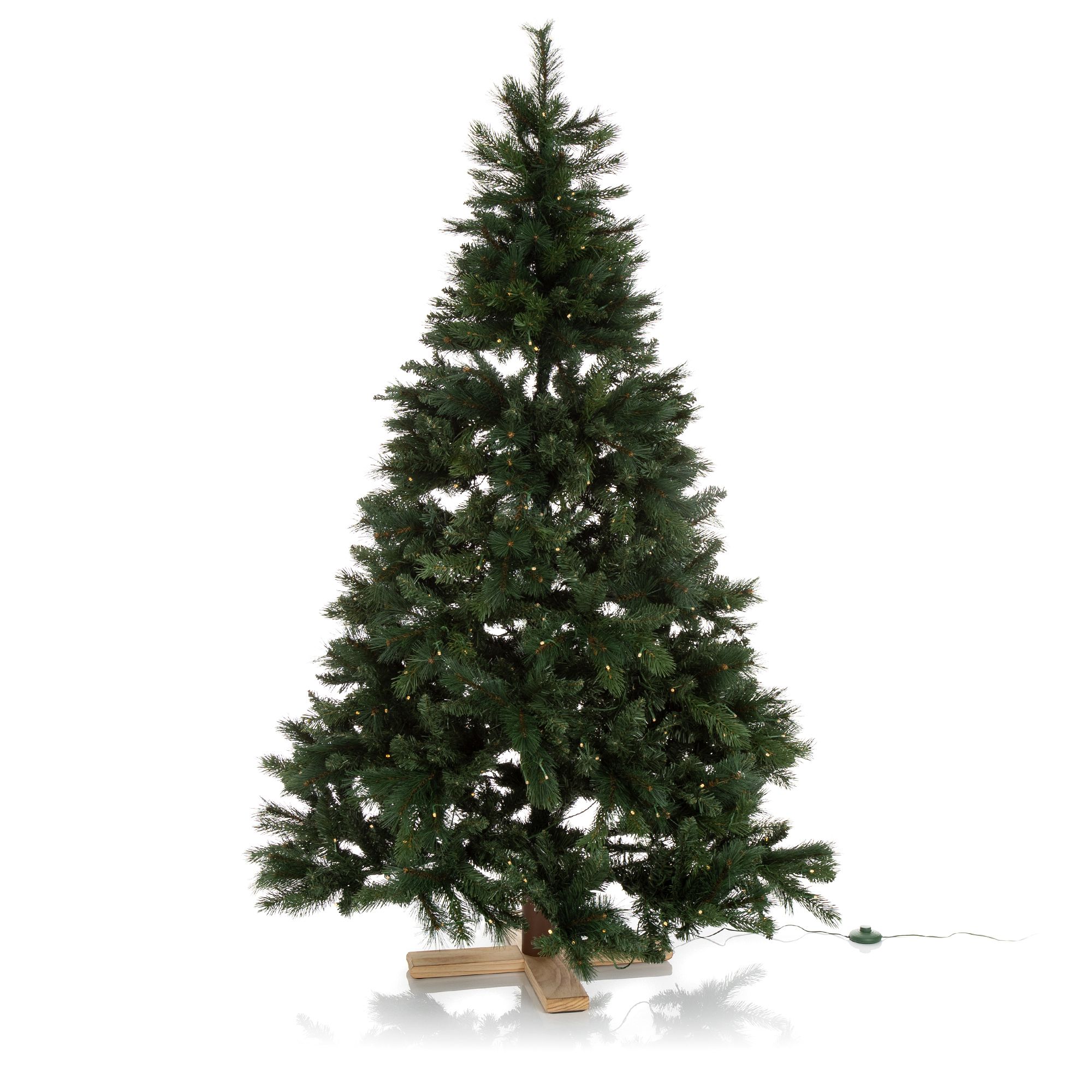 B-Ware LUMIDA Xmas LED-Weihnachtsbaum 32 Farben/Funktionen Holzfuß, FB & Tasche