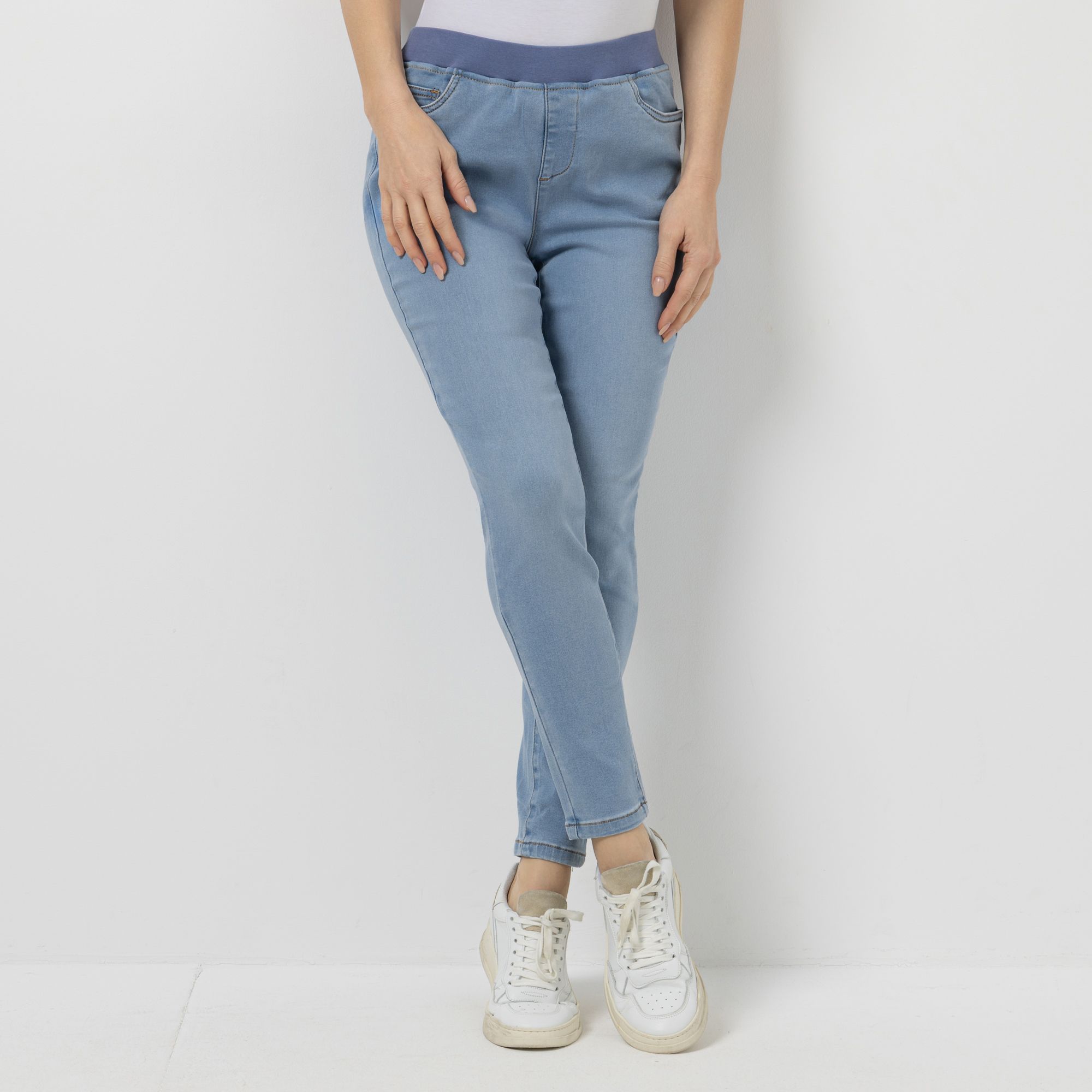 B-Ware DENIM & CO. Jeggings 5-Pocket-Style Rundumdehnbund