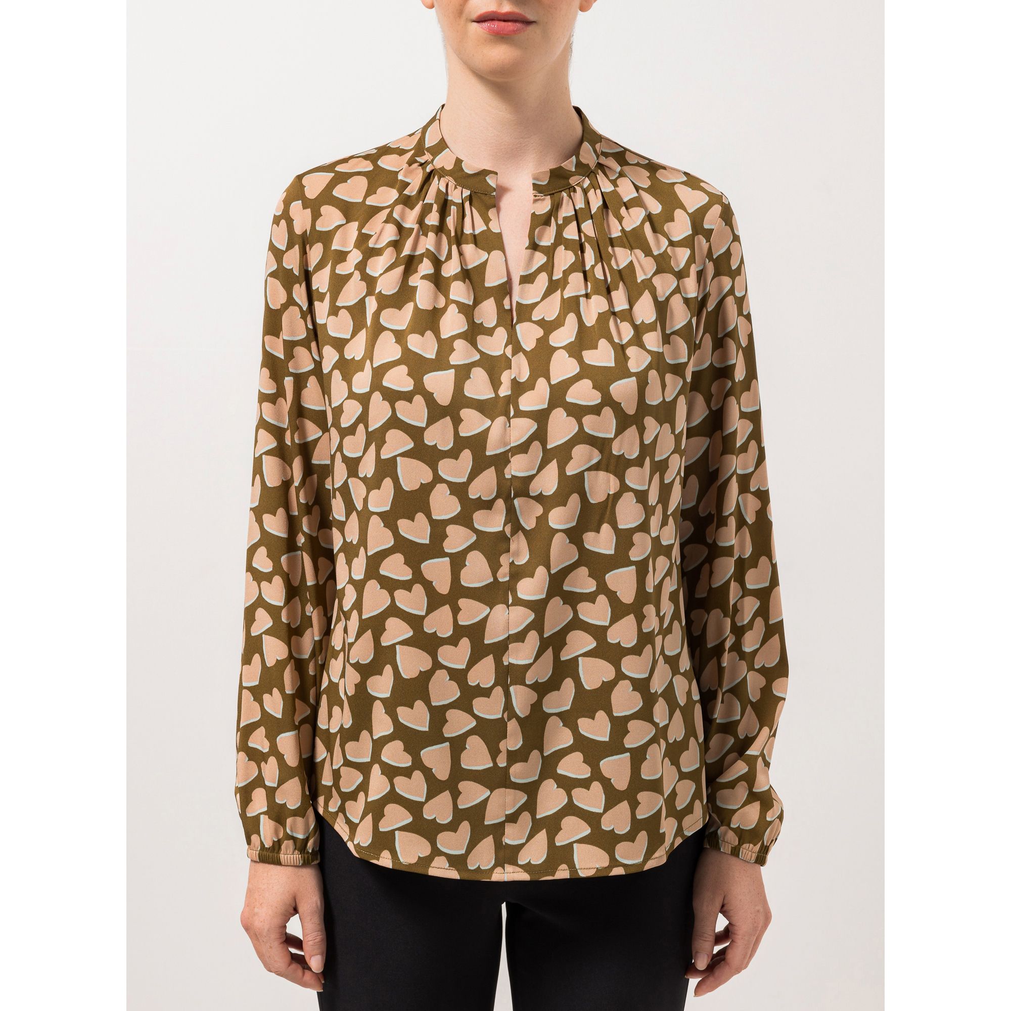 B-Ware STEFFEN SCHRAUT Bluse New Jersey offener Stehkragen Raffung