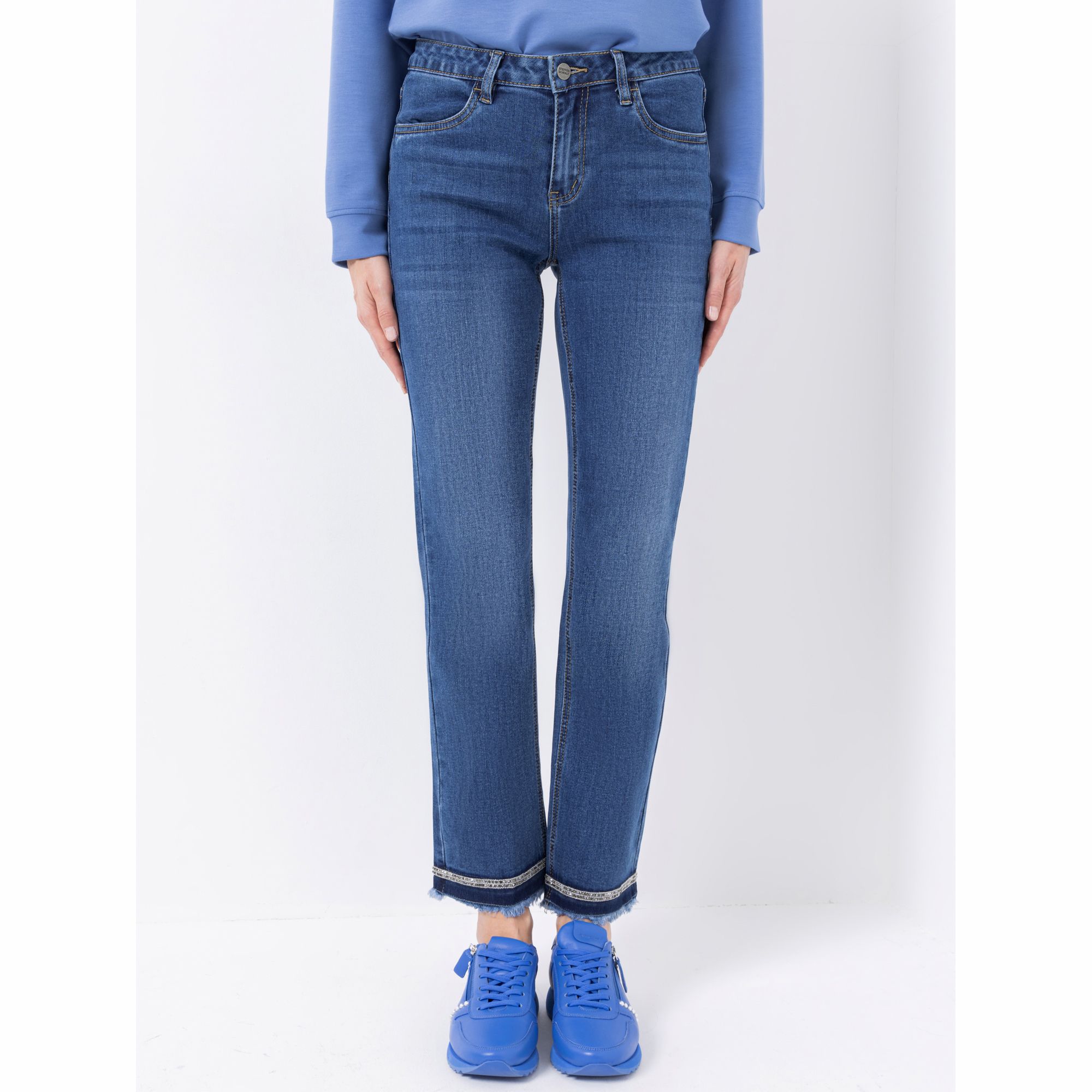 B-Ware STEFFEN SCHRAUT Jeanshose knöchellang Strass-Detail