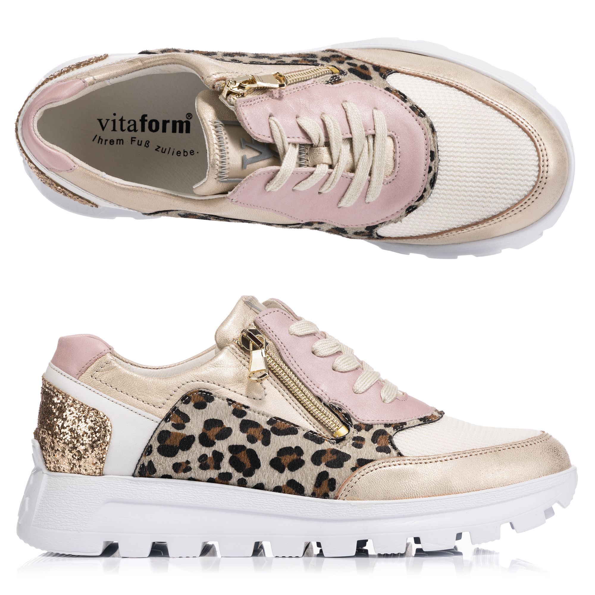 B-Ware VITAFORM Damen- Sneaker Materialmix Reißverschluss