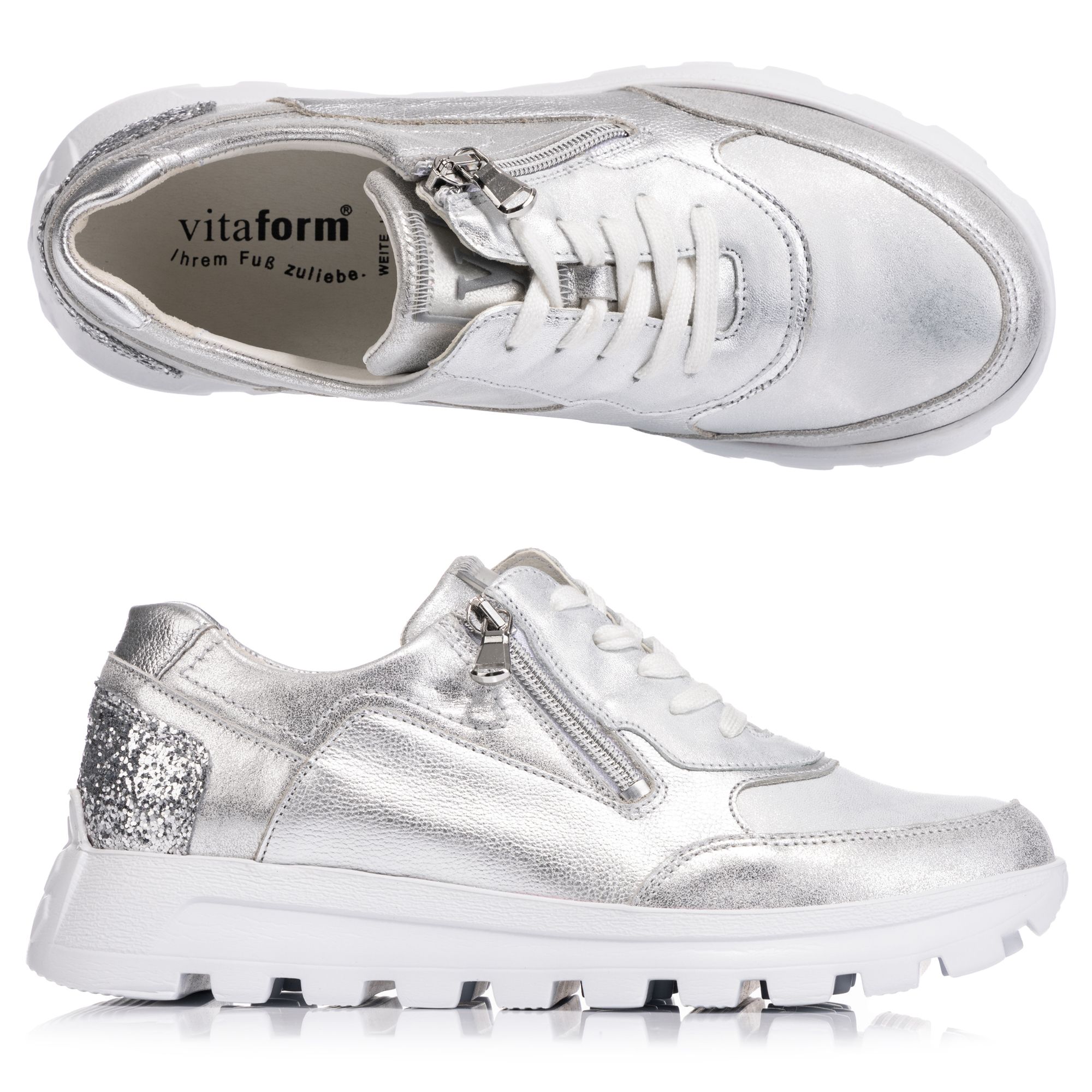 B-Ware VITAFORM Damen- Sneaker Materialmix Reißverschluss