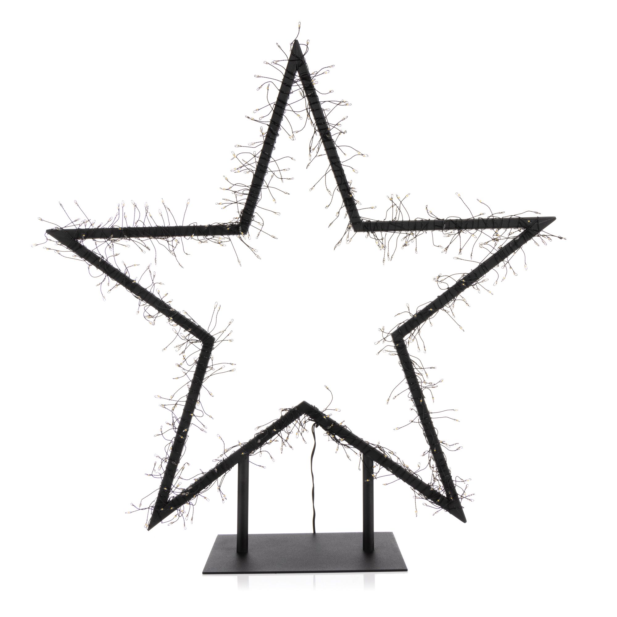 B-Ware LUMIDA Xmas 2in1-LED-Metallstern Standfuß & Erdspieß outdoorgeeignet