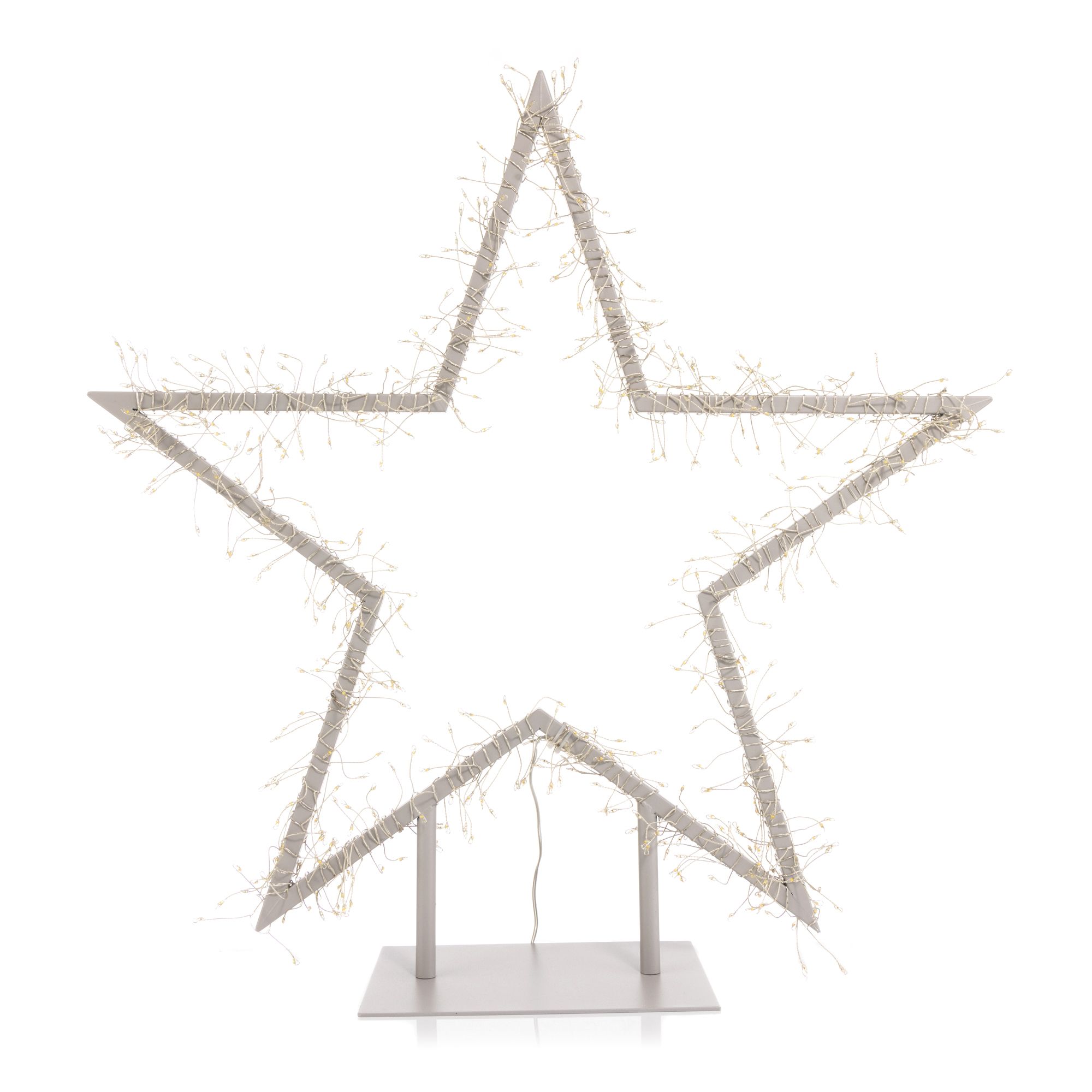 B-Ware LUMIDA Xmas 2in1-LED-Metallstern Standfuß & Erdspieß outdoorgeeignet