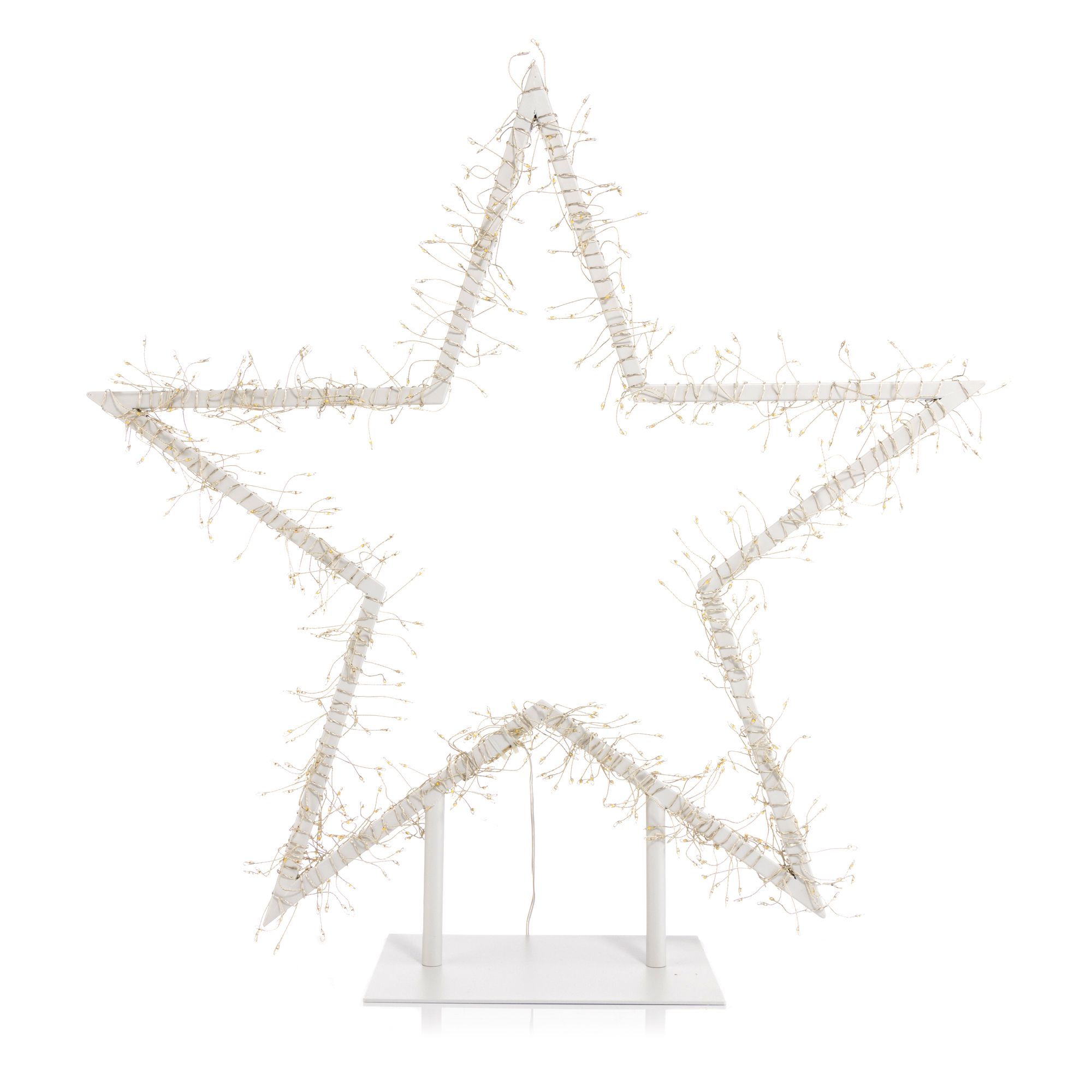 B-Ware LUMIDA Xmas 2in1-LED-Metallstern Standfuß & Erdspieß outdoorgeeignet