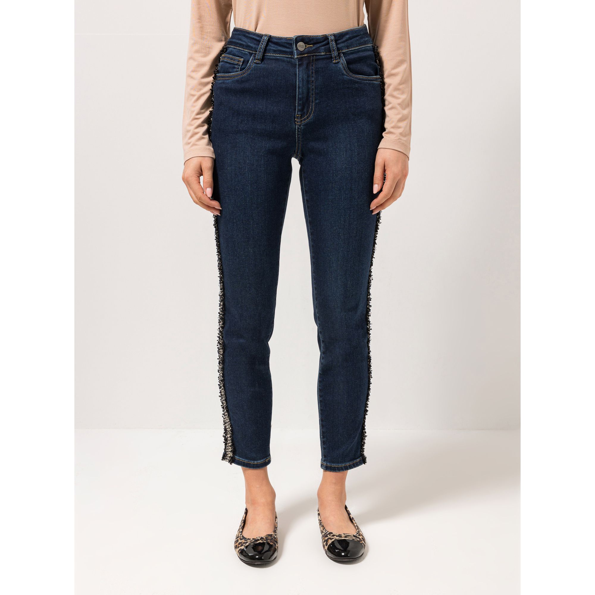 B-Ware STEFFEN SCHRAUT Jeans knöchellang Galon-Streifen