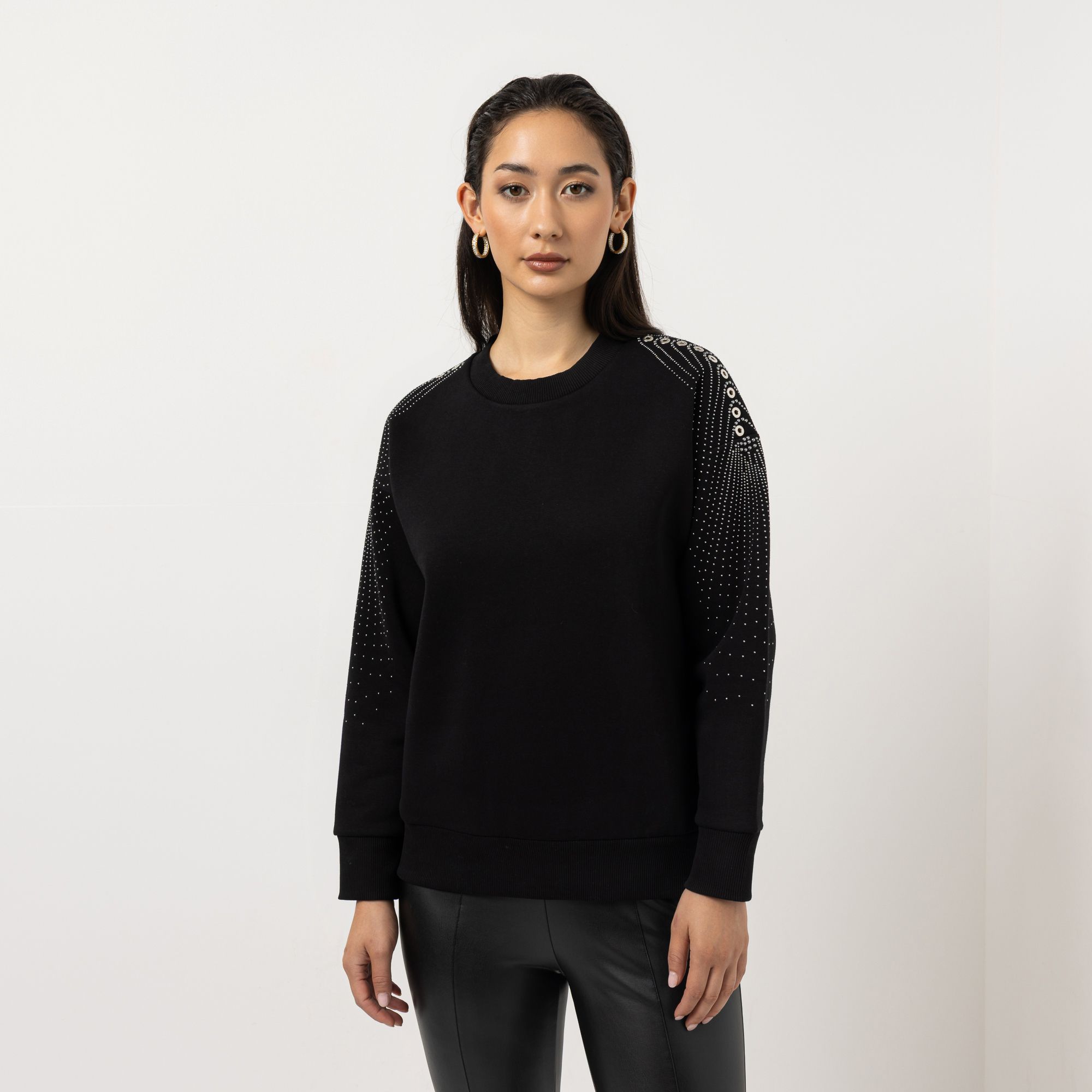 B-Ware STEFFEN SCHRAUT Sweatshirt Rundhalsauschnitt Nietendetails