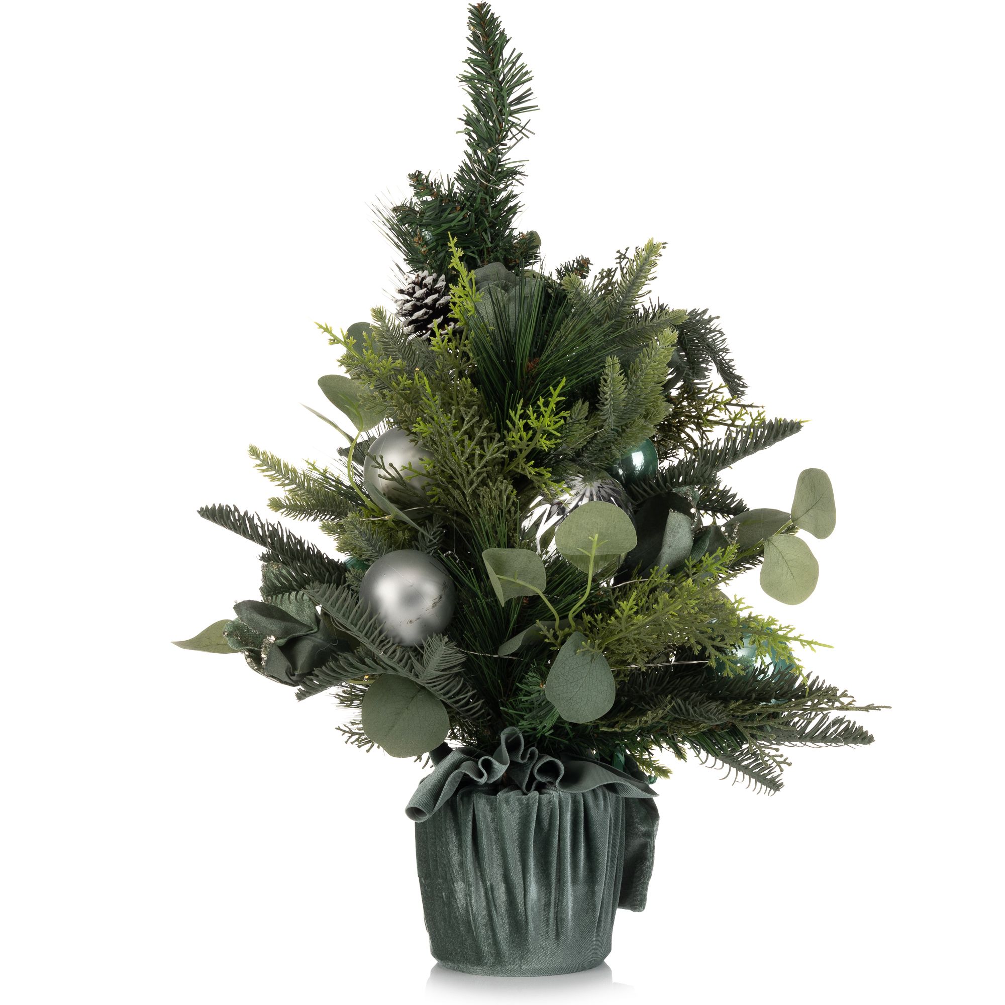 B-Ware LUMIDA Xmas Mini-Tannenbaum inkl. Dekoration & LED-Lichterkette