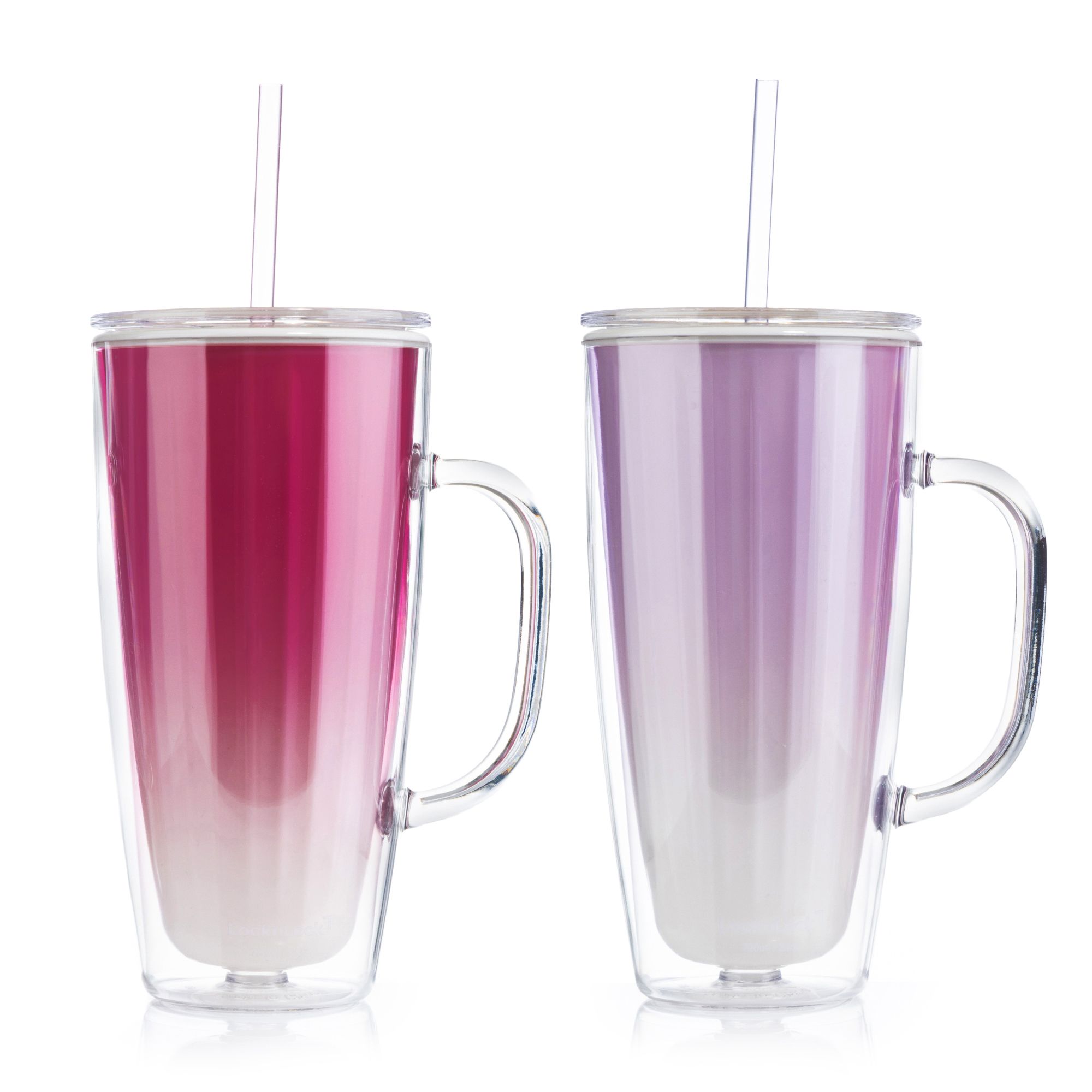 B-Ware LocknLock 2 Trinkbecher mit Trinkhalm und Henkel