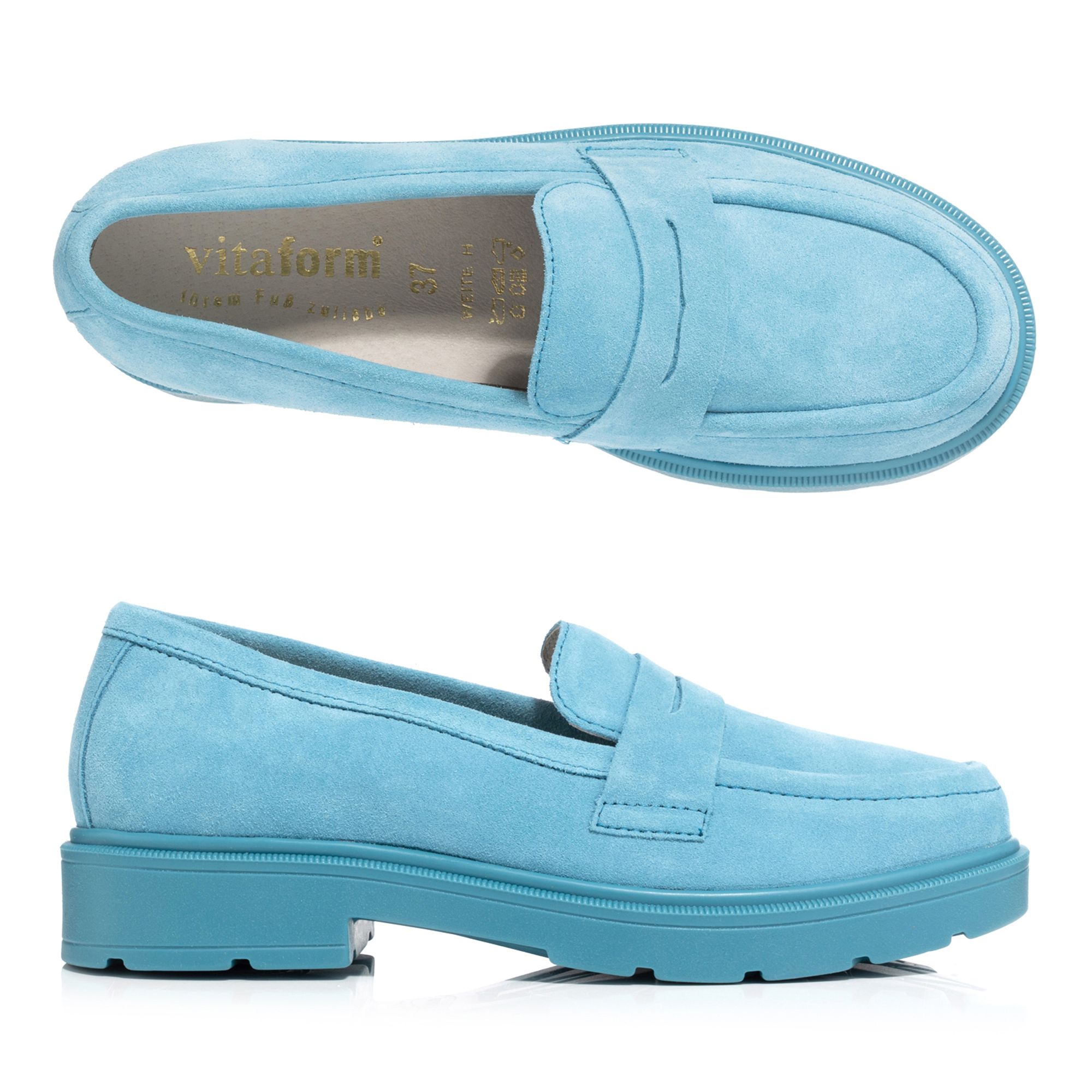 B-Ware VITAFORM Damen-Slipper Veloursleder Shock Absorber