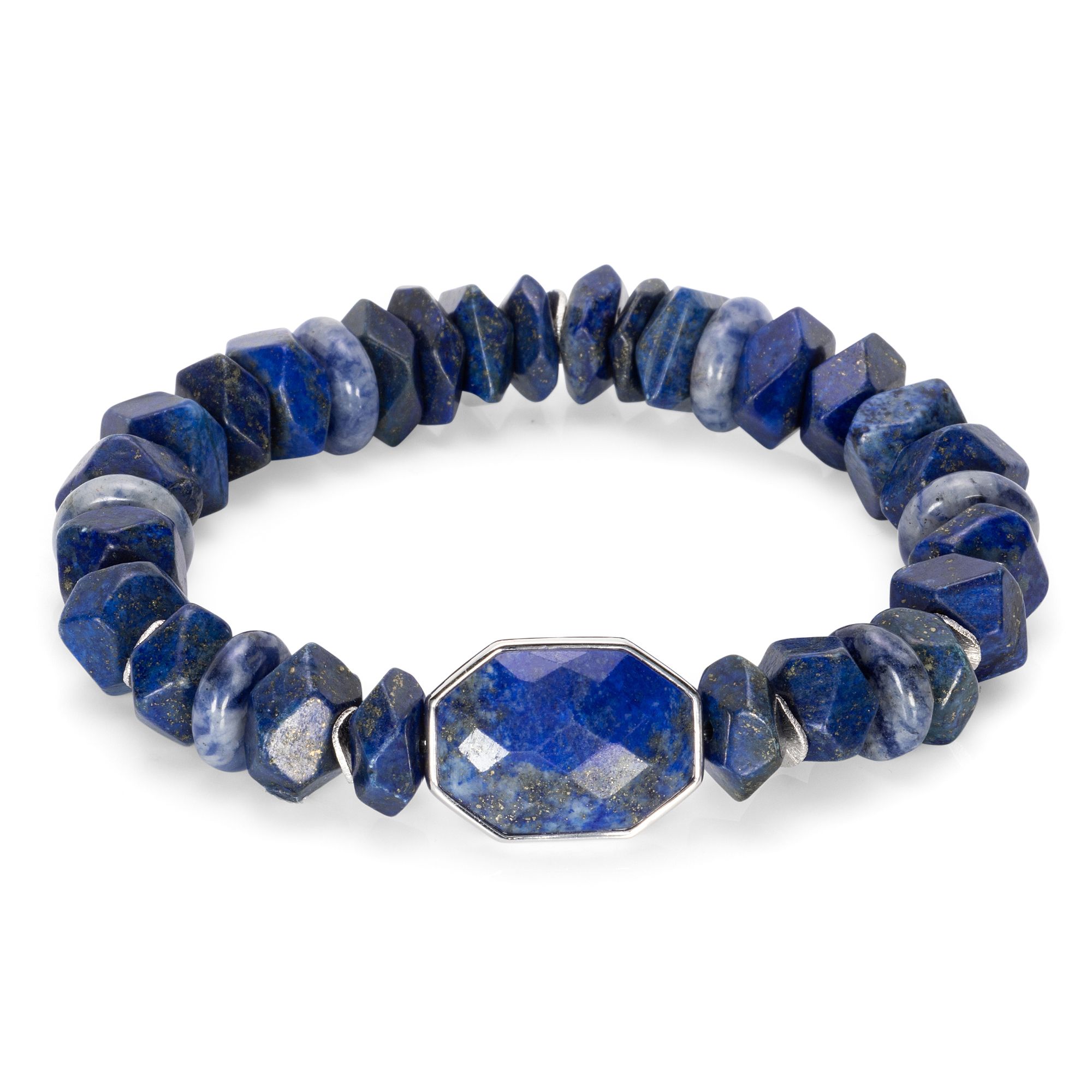 B-Ware THOMAS & SOHN Edelsteine Armband flexibel Schliffmix