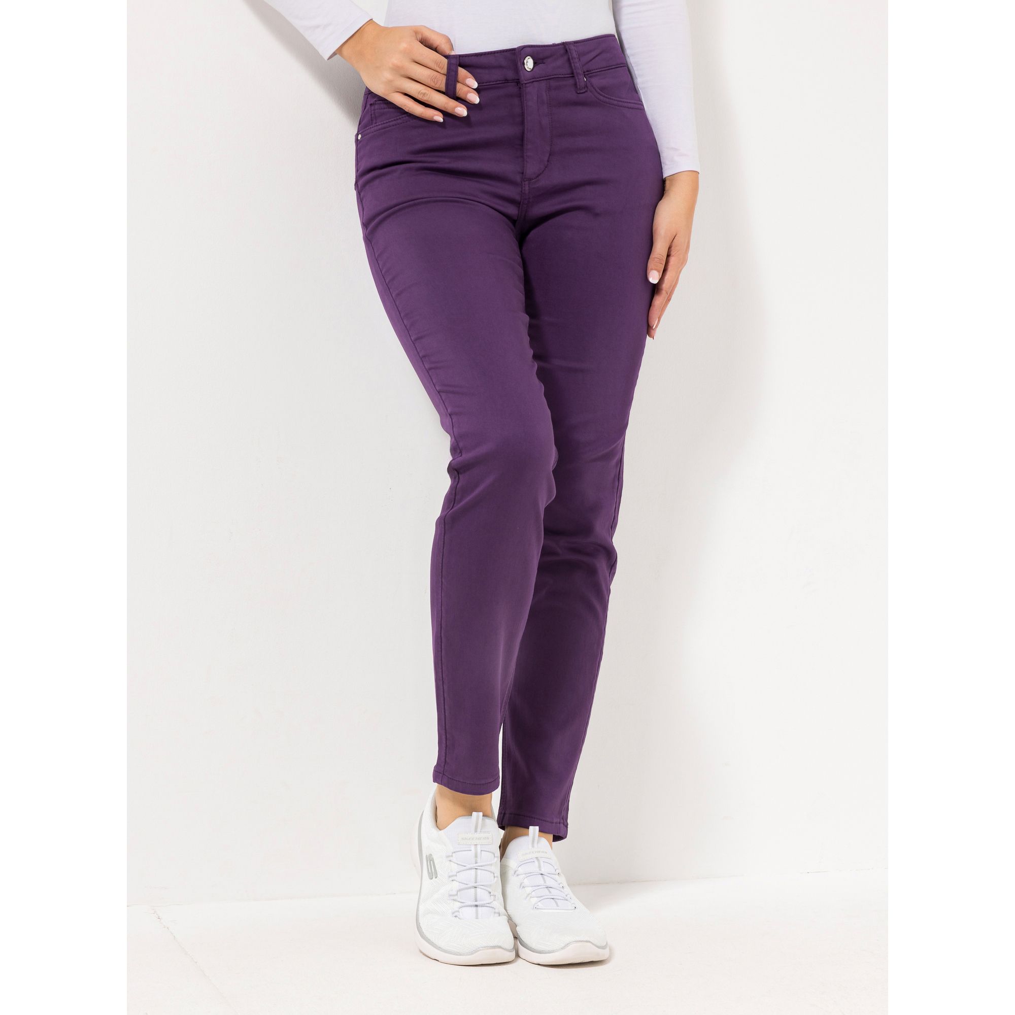 B-Ware DINE 'N' DANCE Jeanshose Rumba Strassdetail schmales Bein