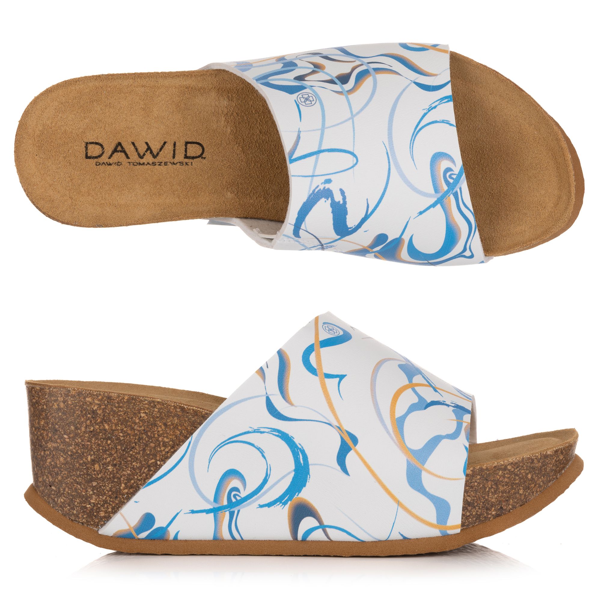 B-Ware DAWID by Dawid Tomaszewski Damen-Pantolette Exklusiv Druck