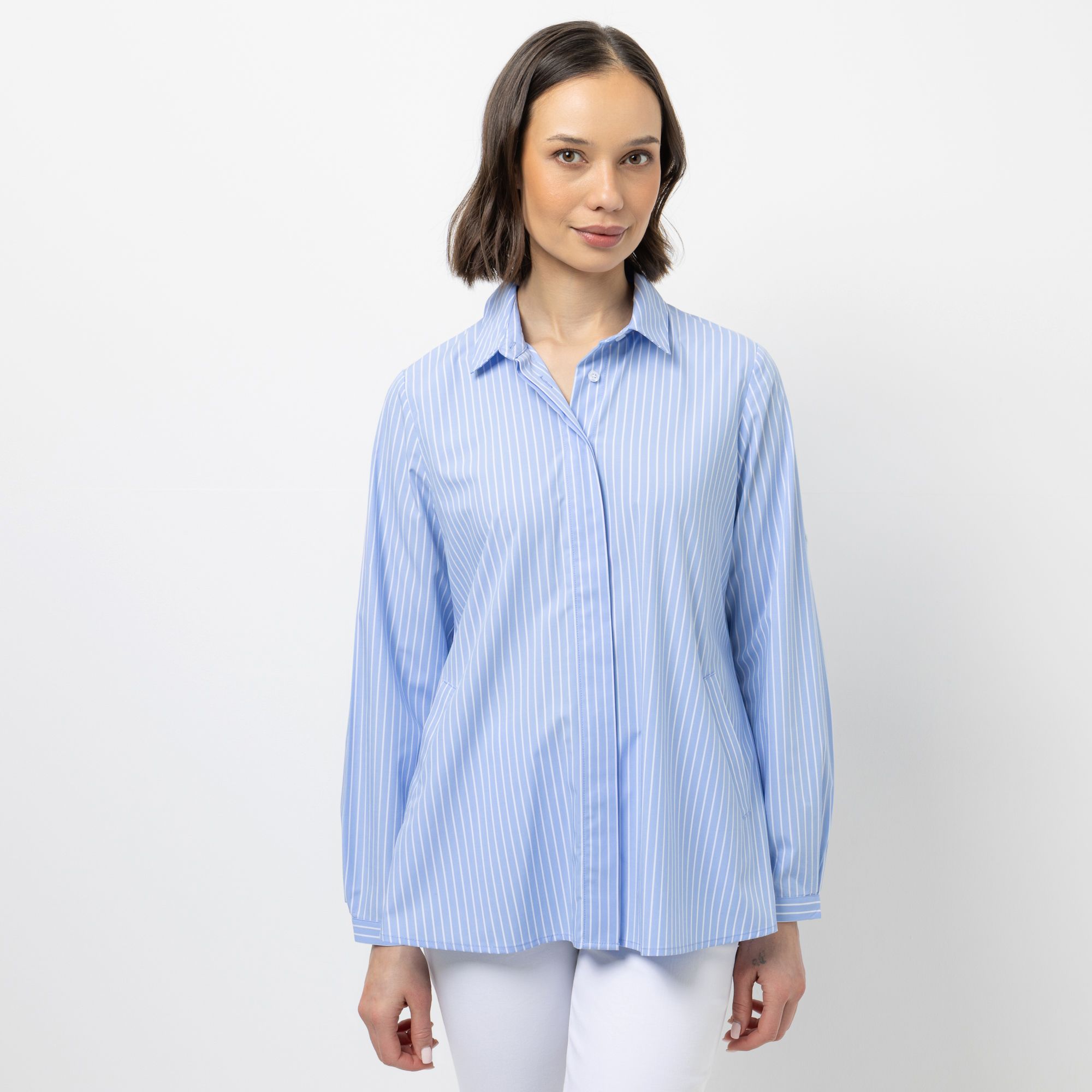 B-Ware STEFFEN SCHRAUT Bluse Hemdkragen Leistentaschen