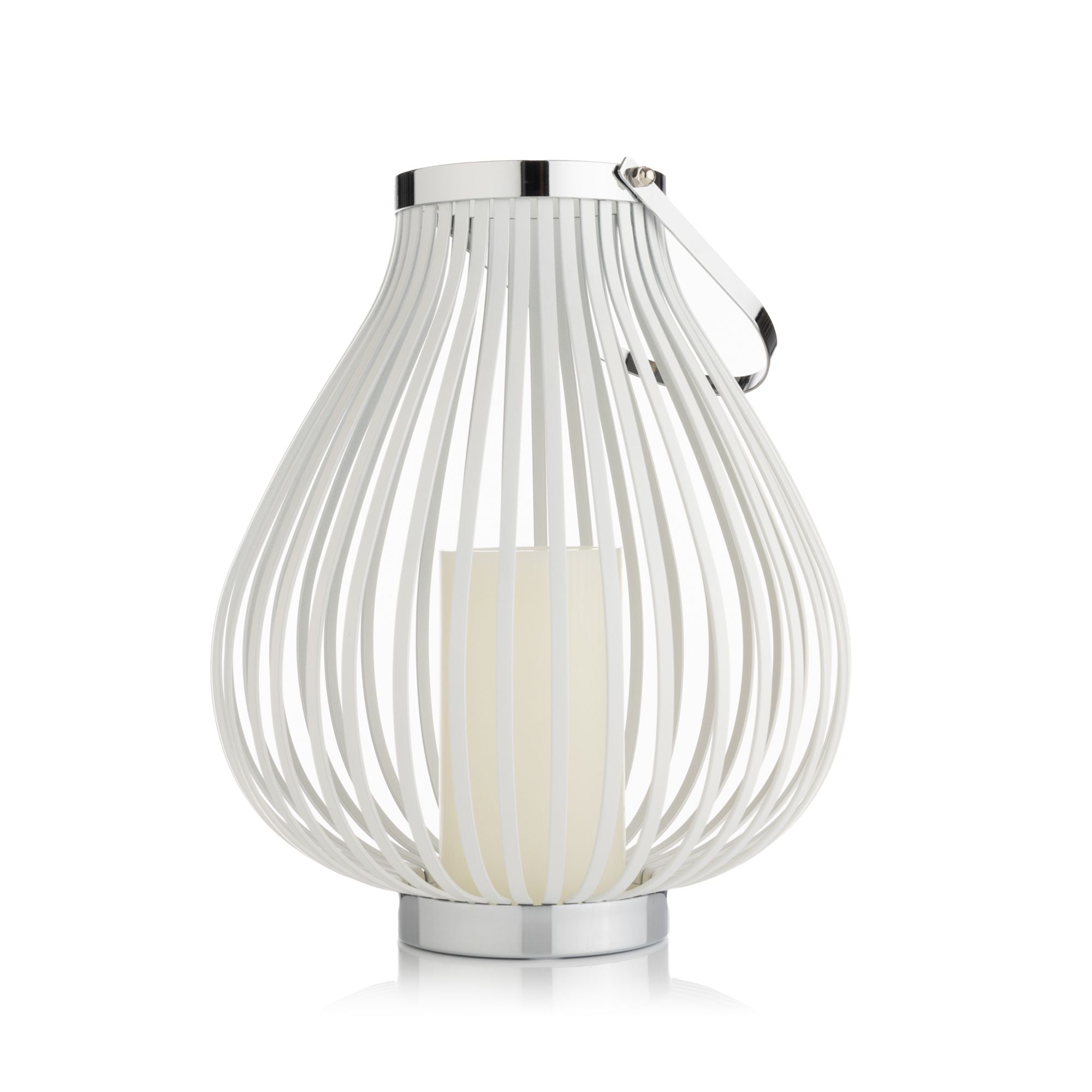 B-Ware ELAMBIA Design-Laterne aus Metall inkl. LED-Kerze